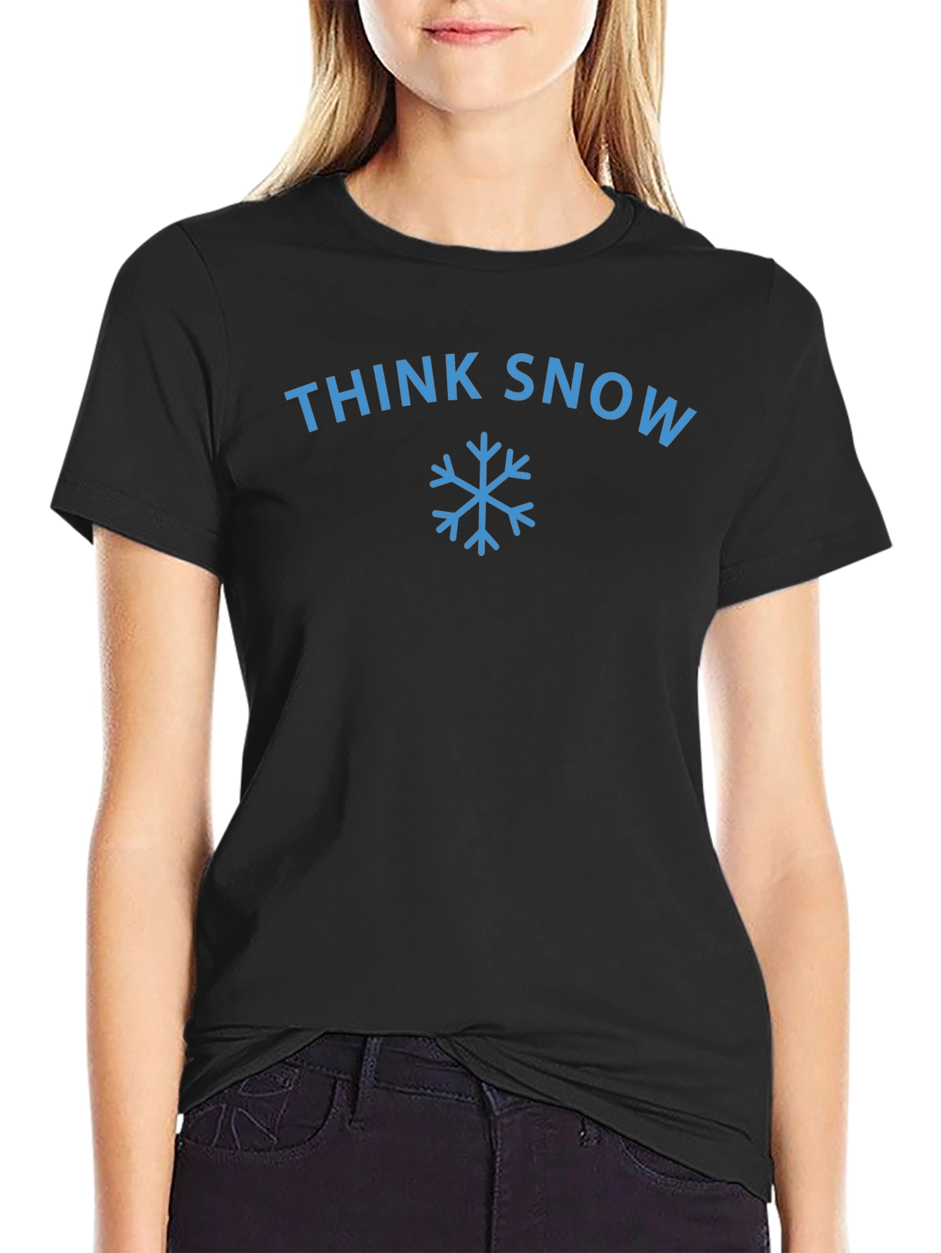 Think Snow Graphic Tee - Winter Holiday Shirt