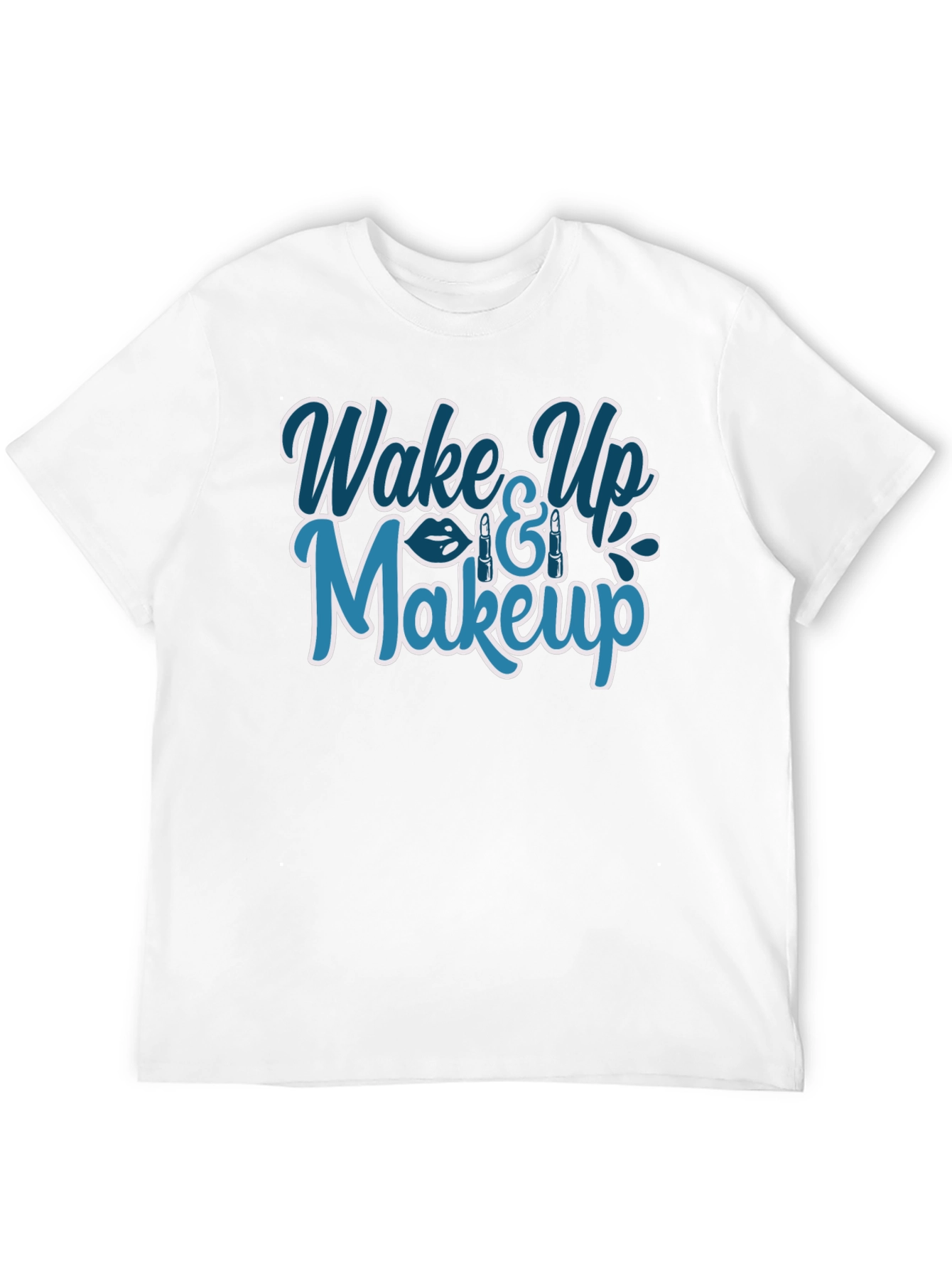 Wake Up & Makeup Graphic T-Shirt - Trendy Style