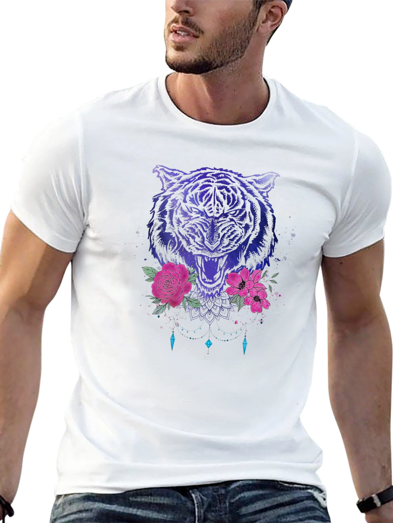 Tiger Floral Graphic T-Shirt - Modern Streetwear