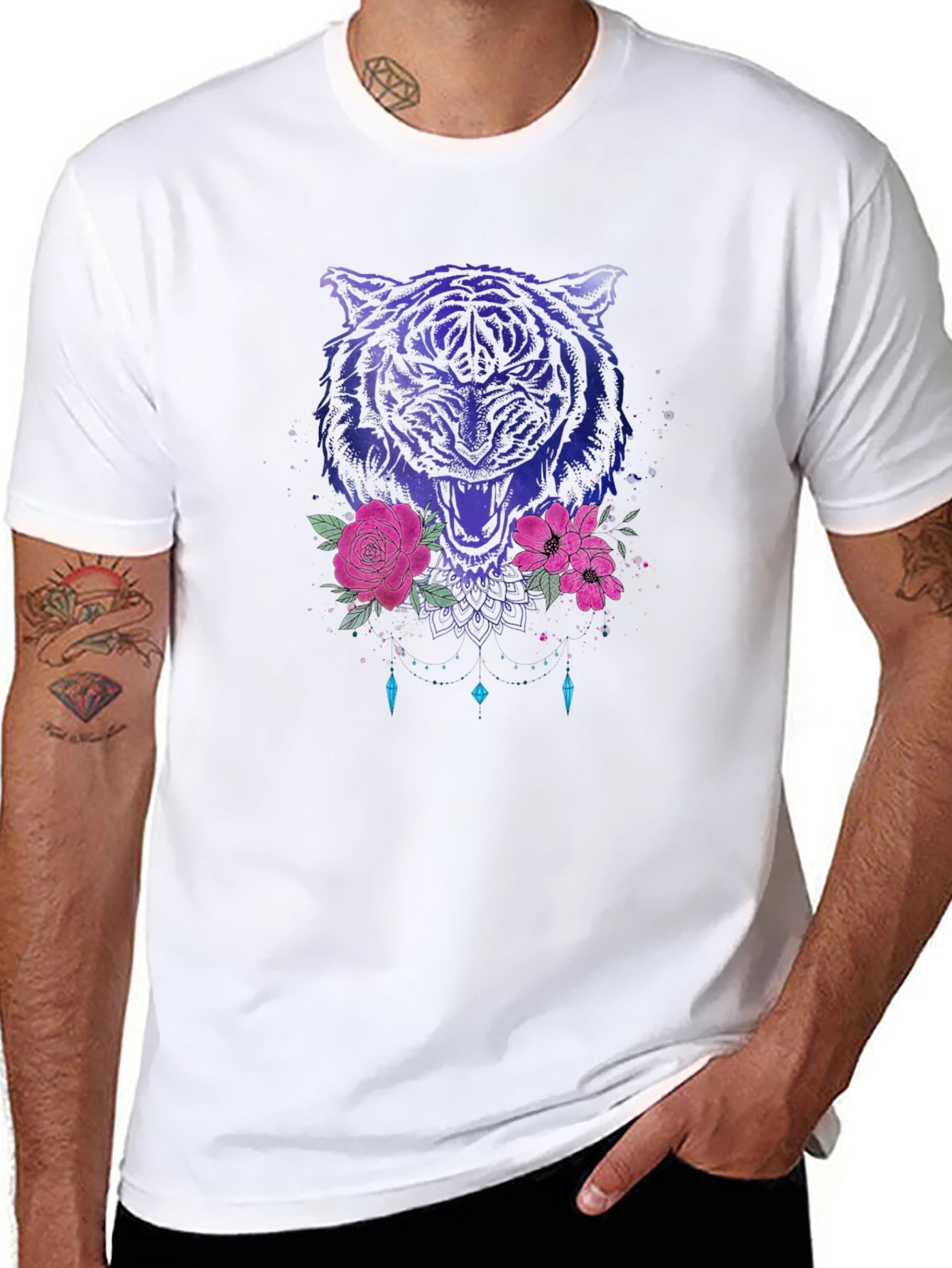 Tiger Floral Graphic T-Shirt - Modern Streetwear