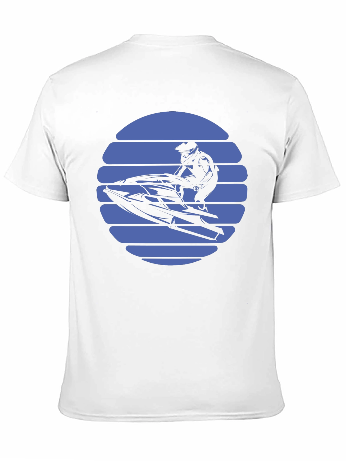 Jet Ski Sunset Graphic Tee - Black Cotton T-Shirt