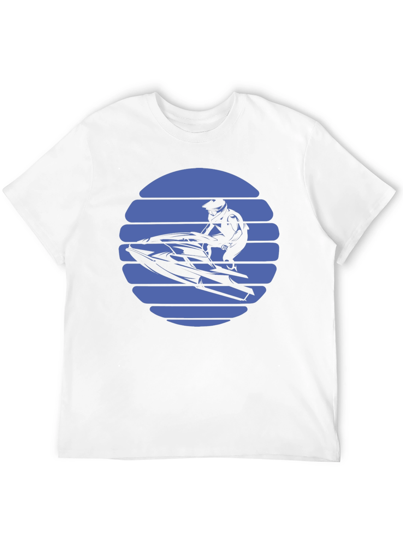 Jet Ski Sunset Graphic Tee - Black Cotton T-Shirt