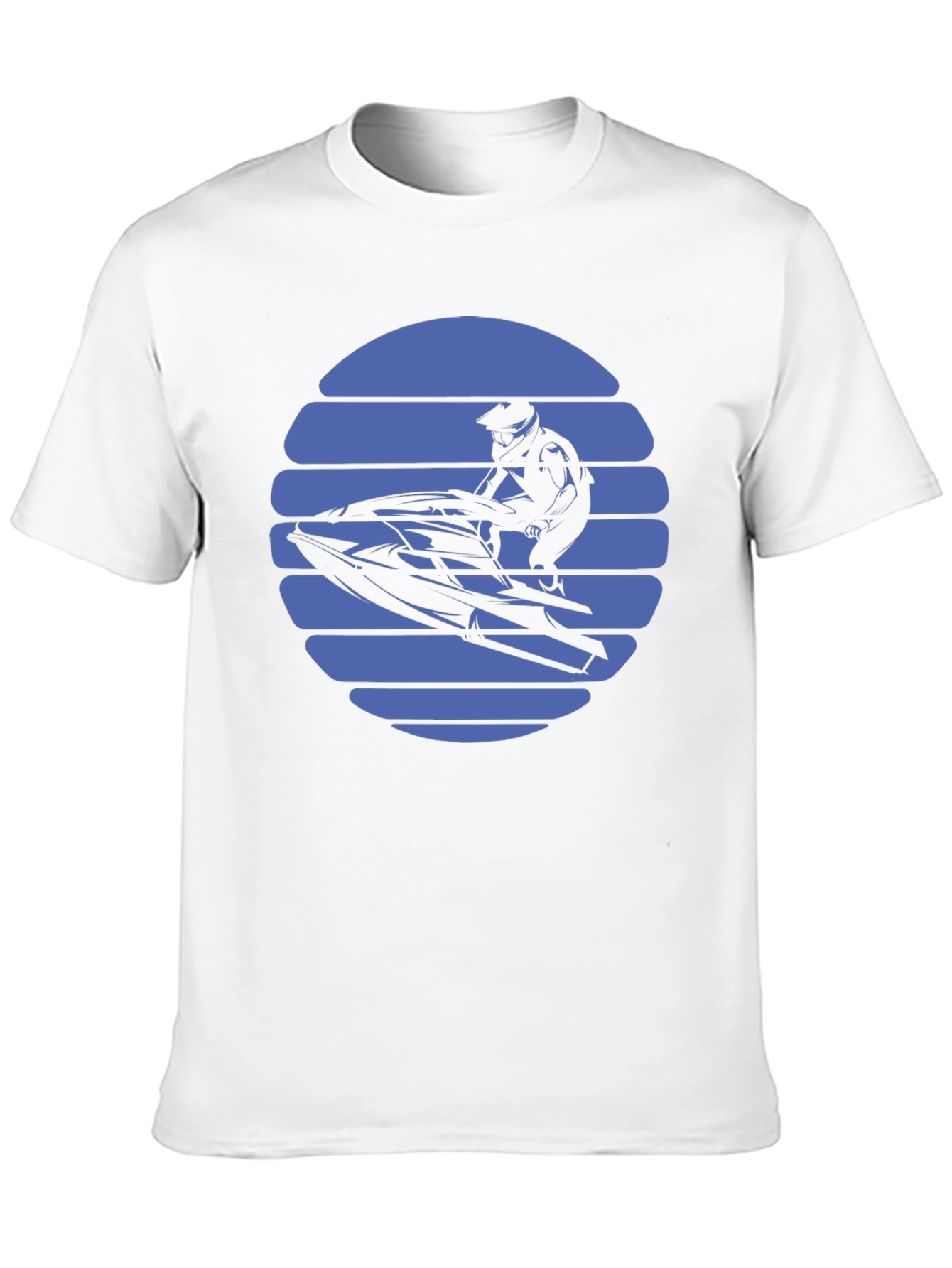 Jet Ski Sunset Graphic Tee - Black Cotton T-Shirt