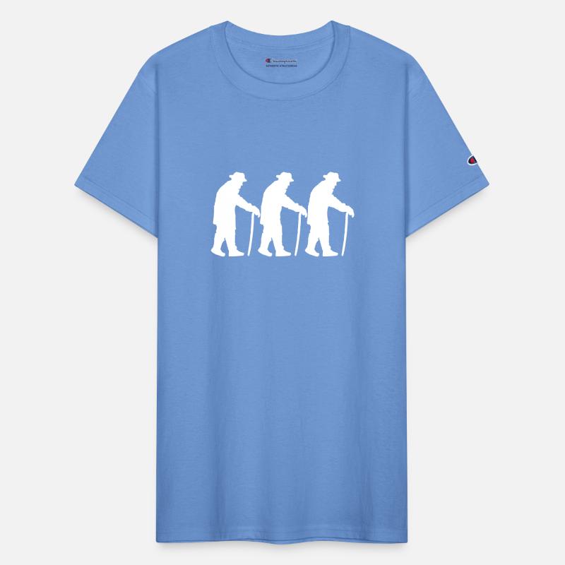 3 Grandpas Slowly Going Silhouette Three Friends
