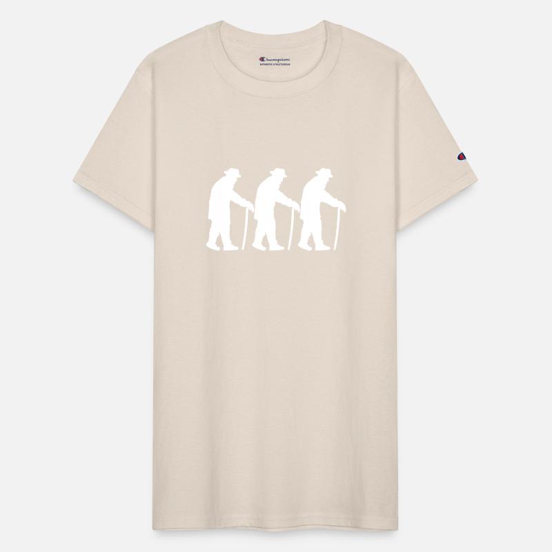 3 Grandpas Slowly Going Silhouette Three Friends