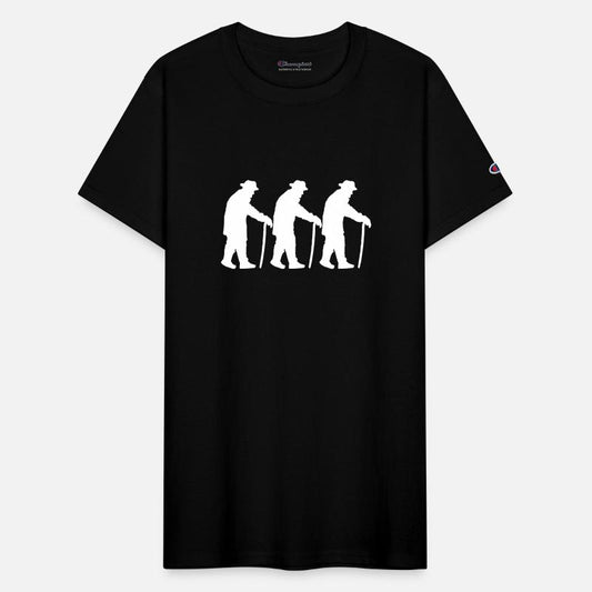 3 Grandpas Slowly Going Silhouette Three Friends