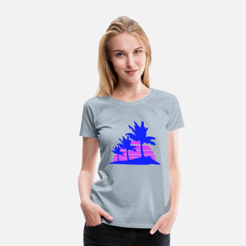 3 Palm Trees Island Tree Stripe Sun Sunset Evening