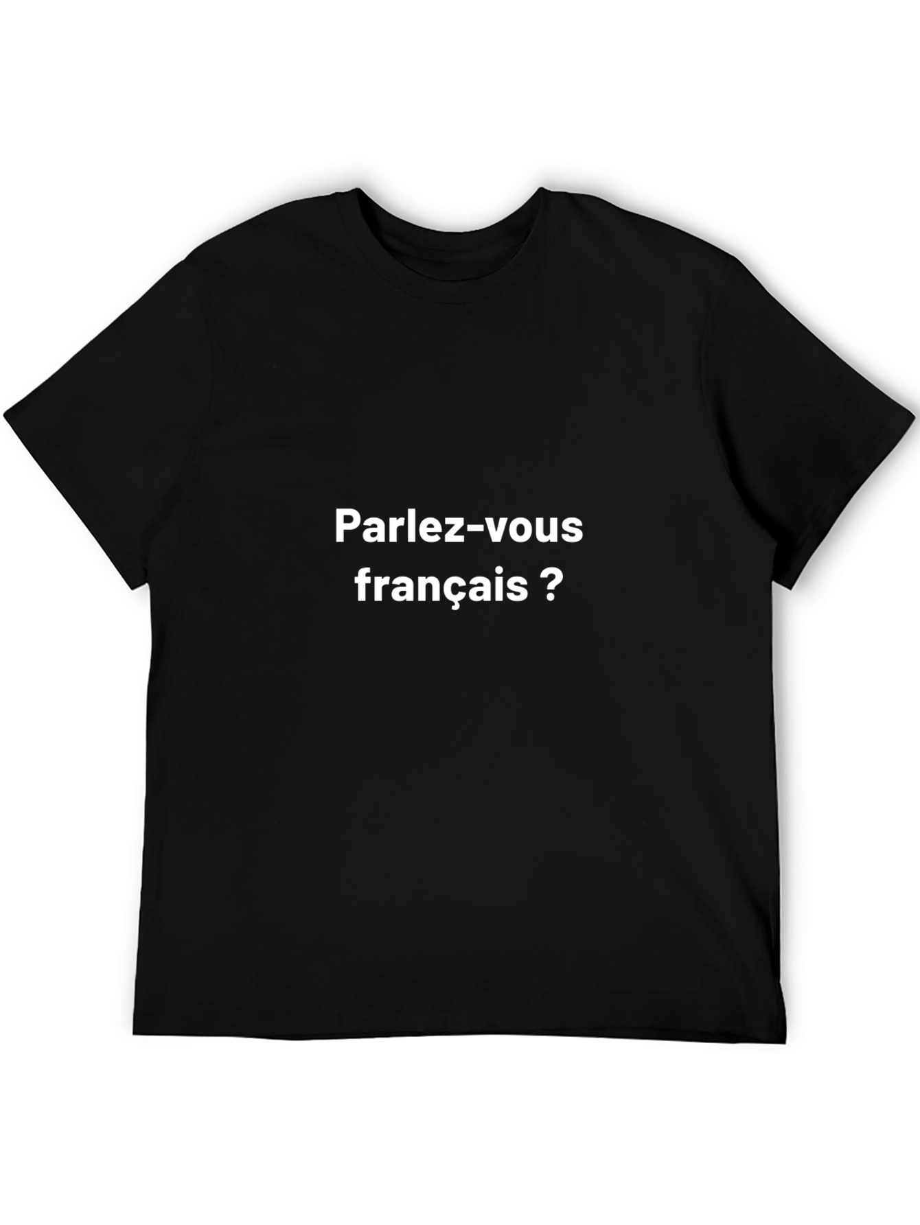 Parlez-vous Français T-Shirt - Black Casual Tee