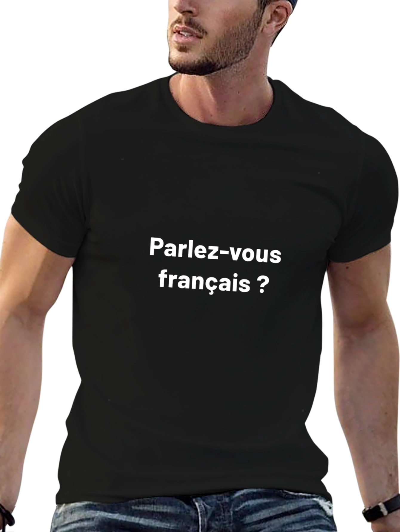 Parlez-vous Français T-Shirt - Black Casual Tee