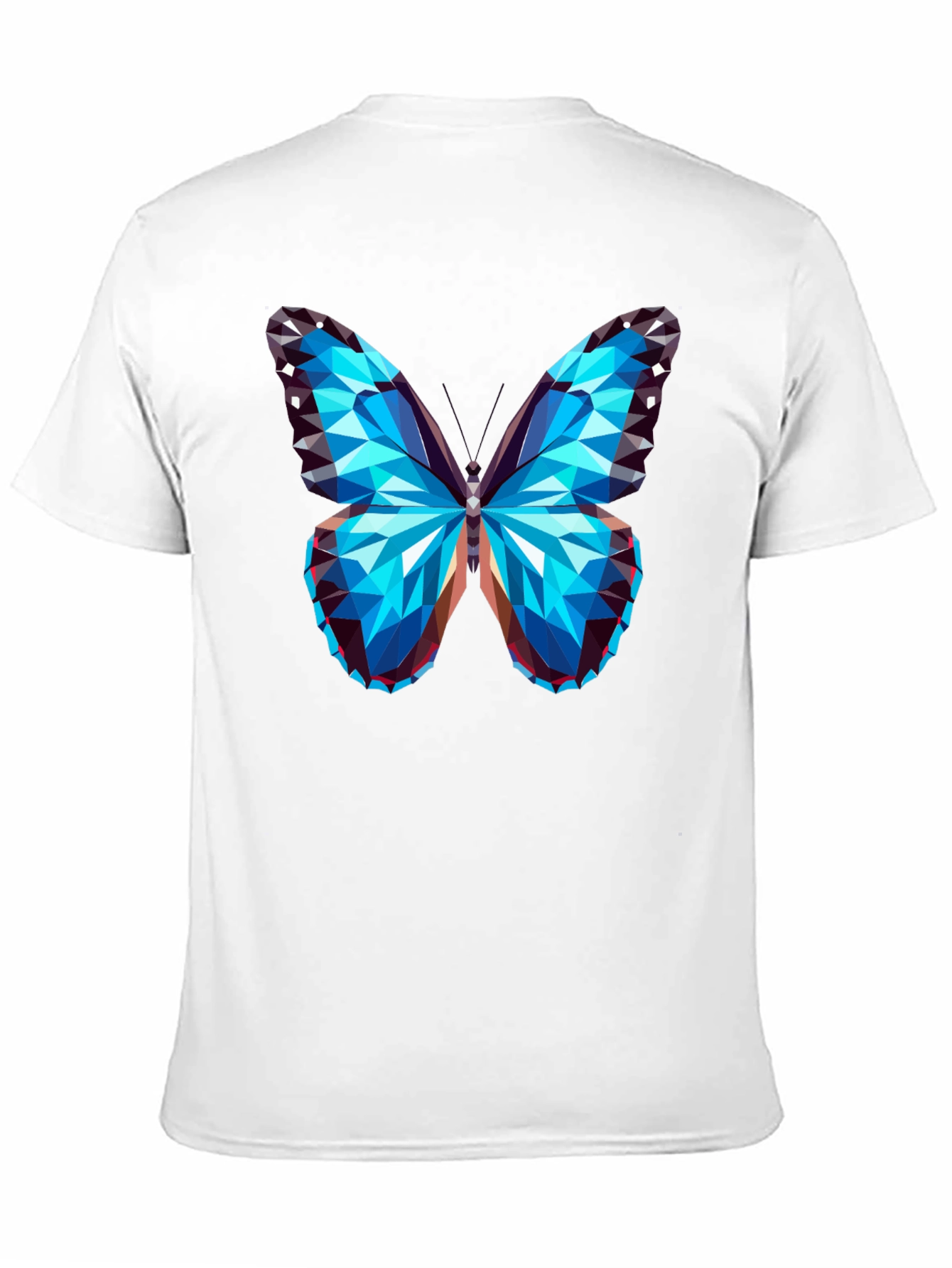 Geometric Butterfly Graphic Tee - Mens Black T-Shirt
