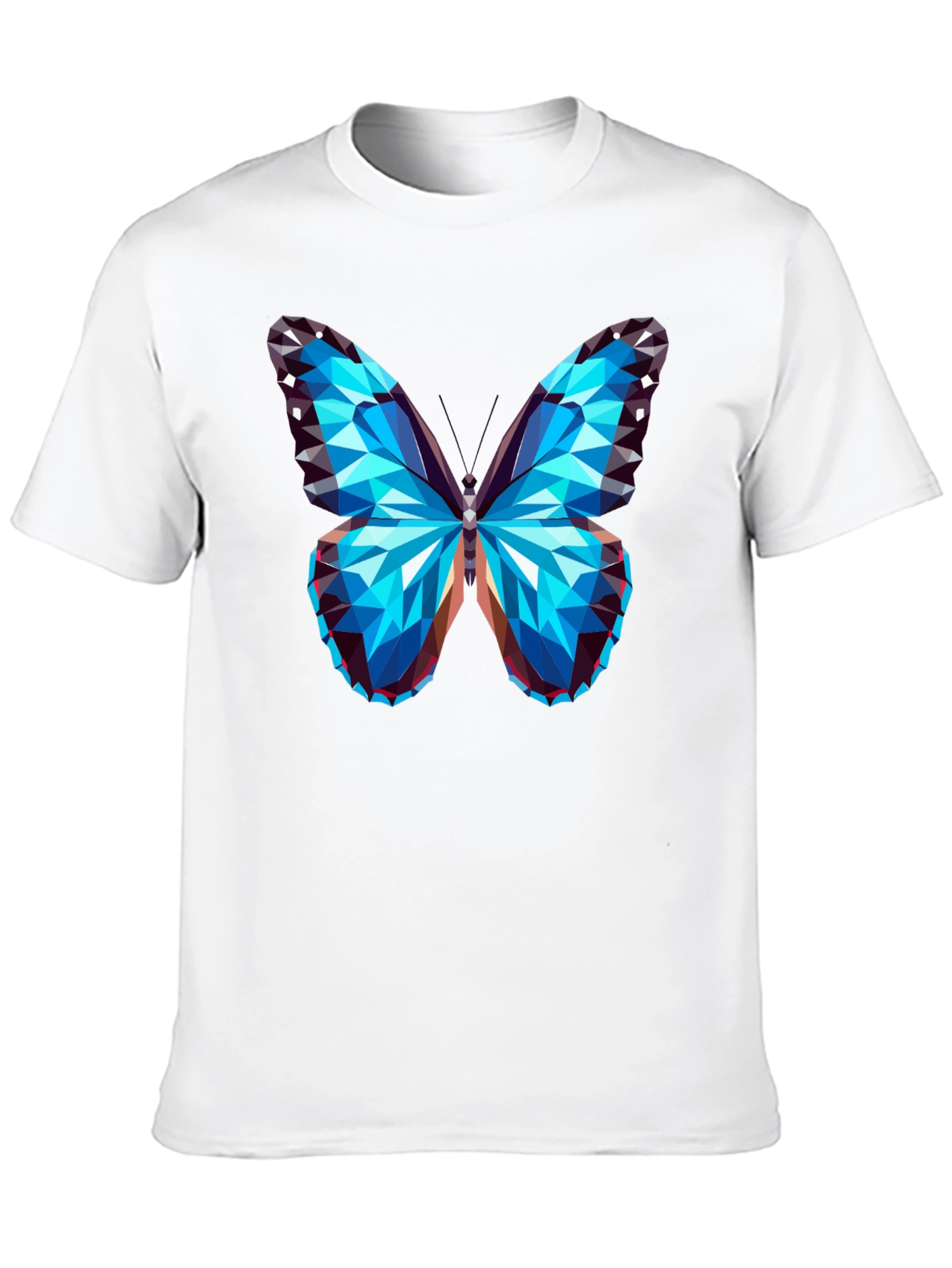Geometric Butterfly Graphic Tee - Mens Black T-Shirt