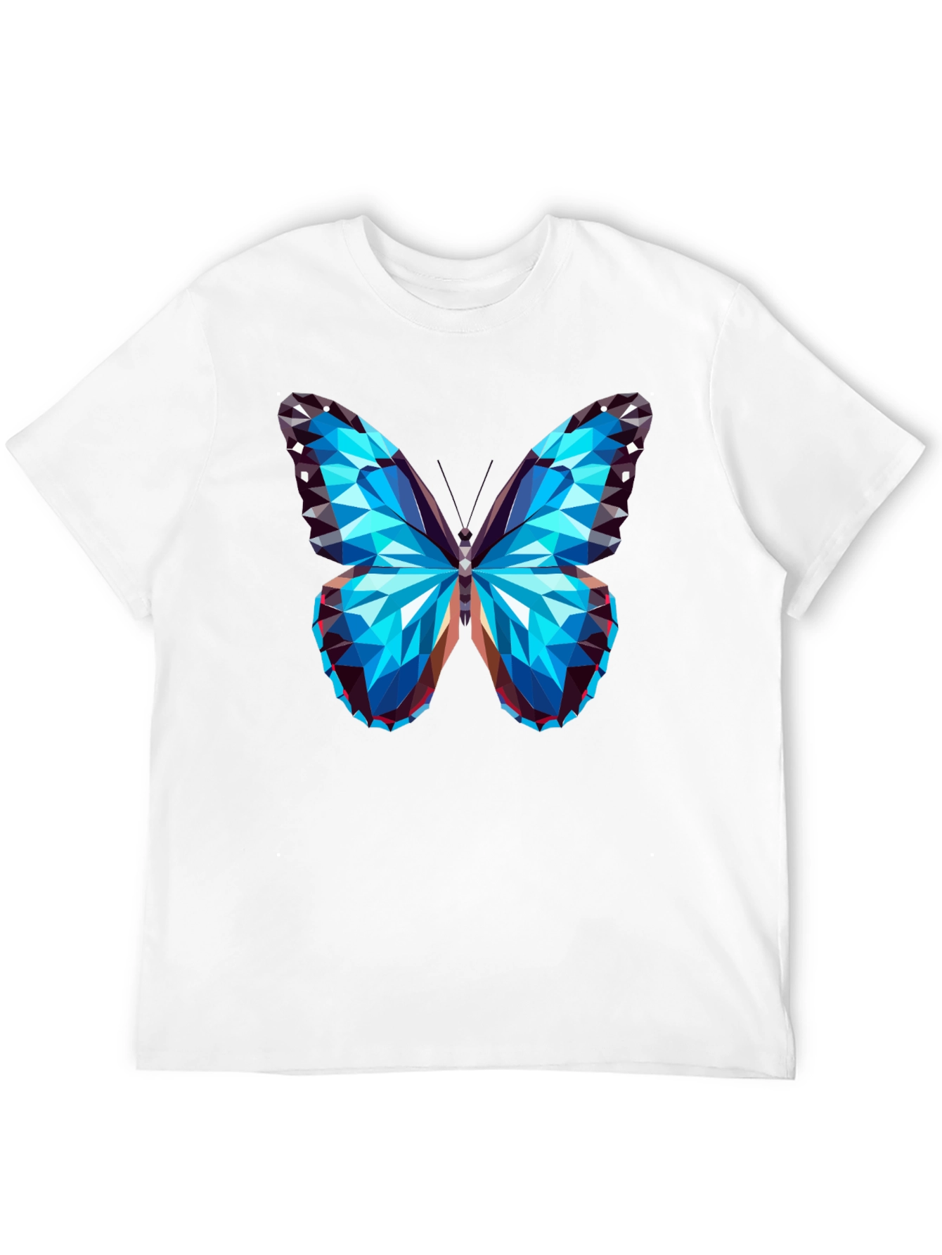 Geometric Butterfly Graphic Tee - Mens Black T-Shirt