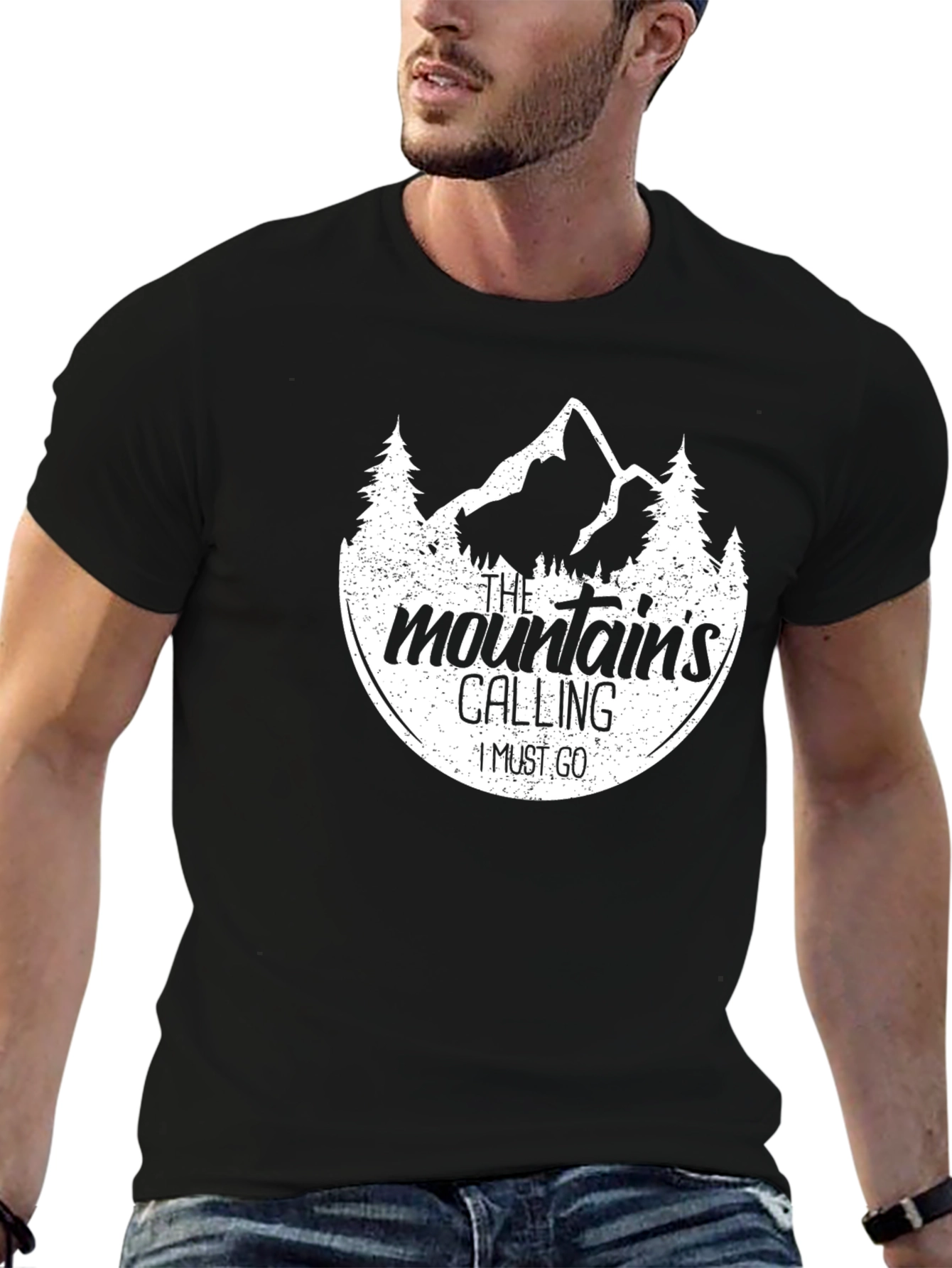 The Mountains Calling Black T-Shirt