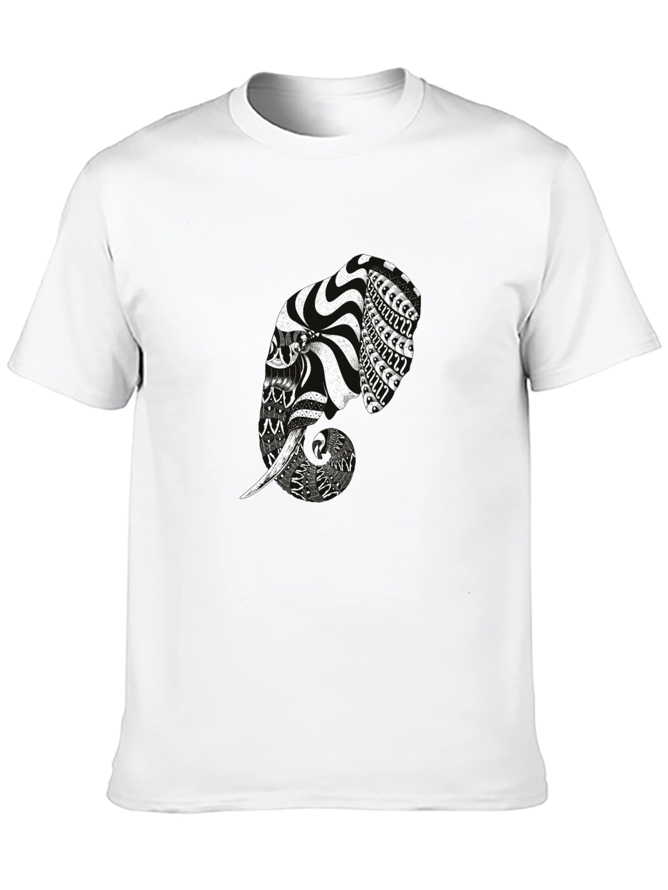Elephant Graphic Print Tee - Modern Mens T-Shirt
