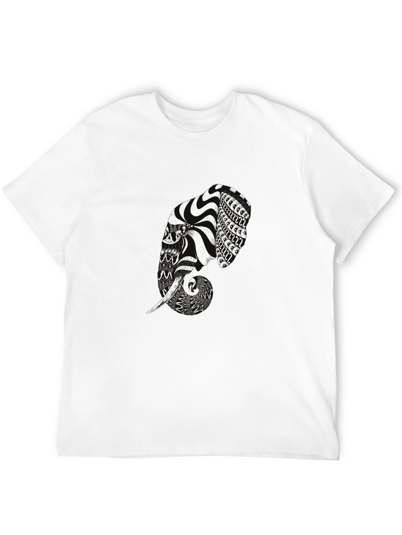 Elephant Graphic Print Tee - Modern Mens T-Shirt
