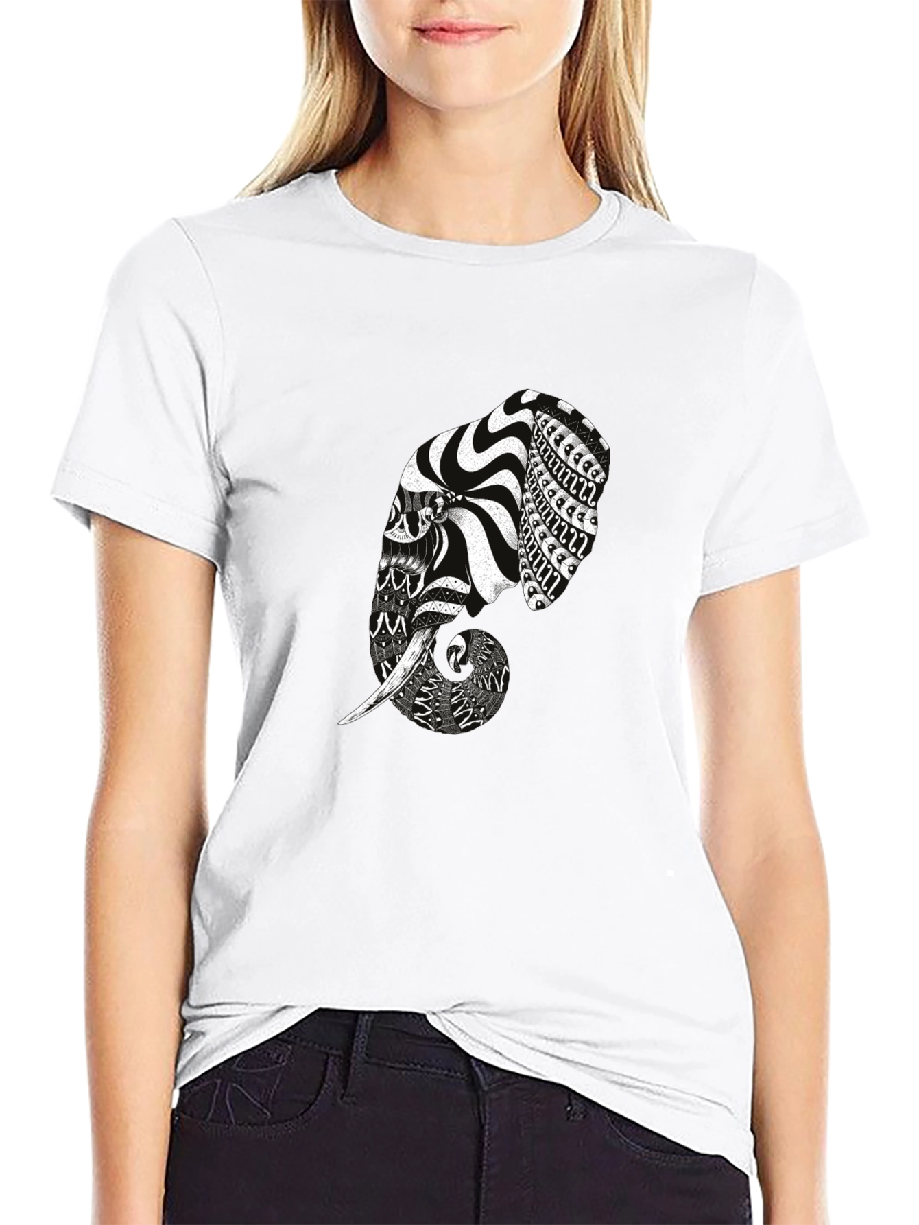 Elephant Graphic Print Tee - Modern Mens T-Shirt