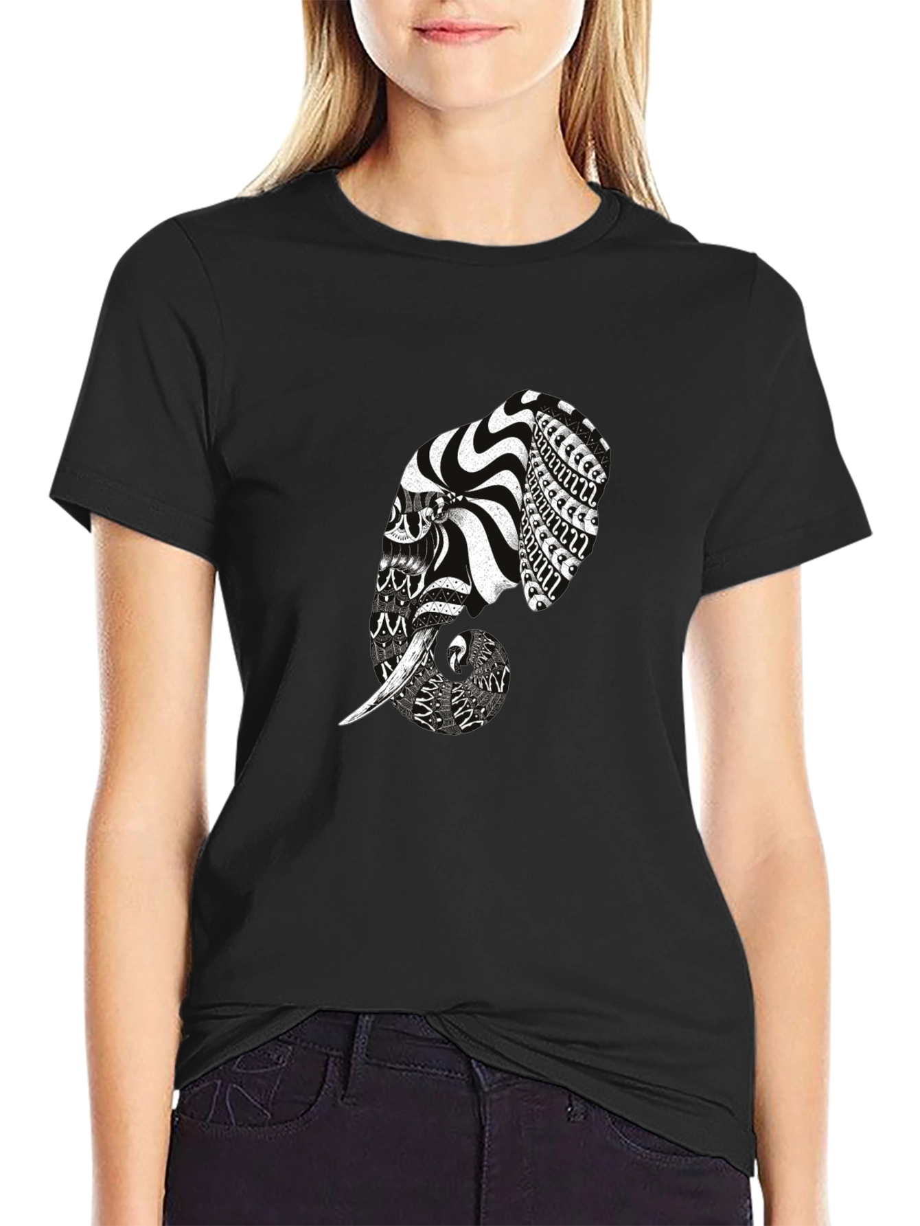 Elephant Graphic Print Tee - Modern Mens T-Shirt