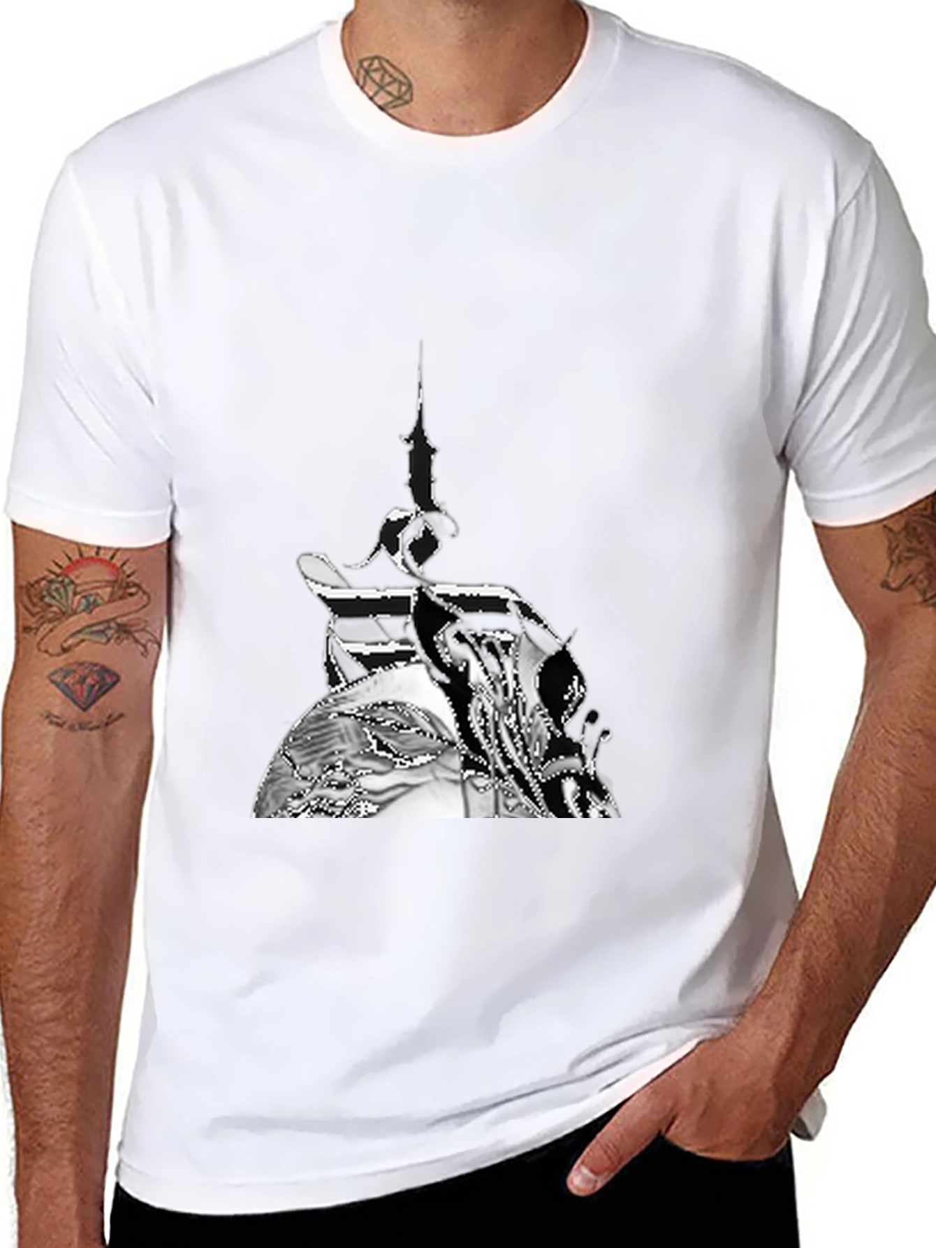 Abstract Art Black T-Shirt
