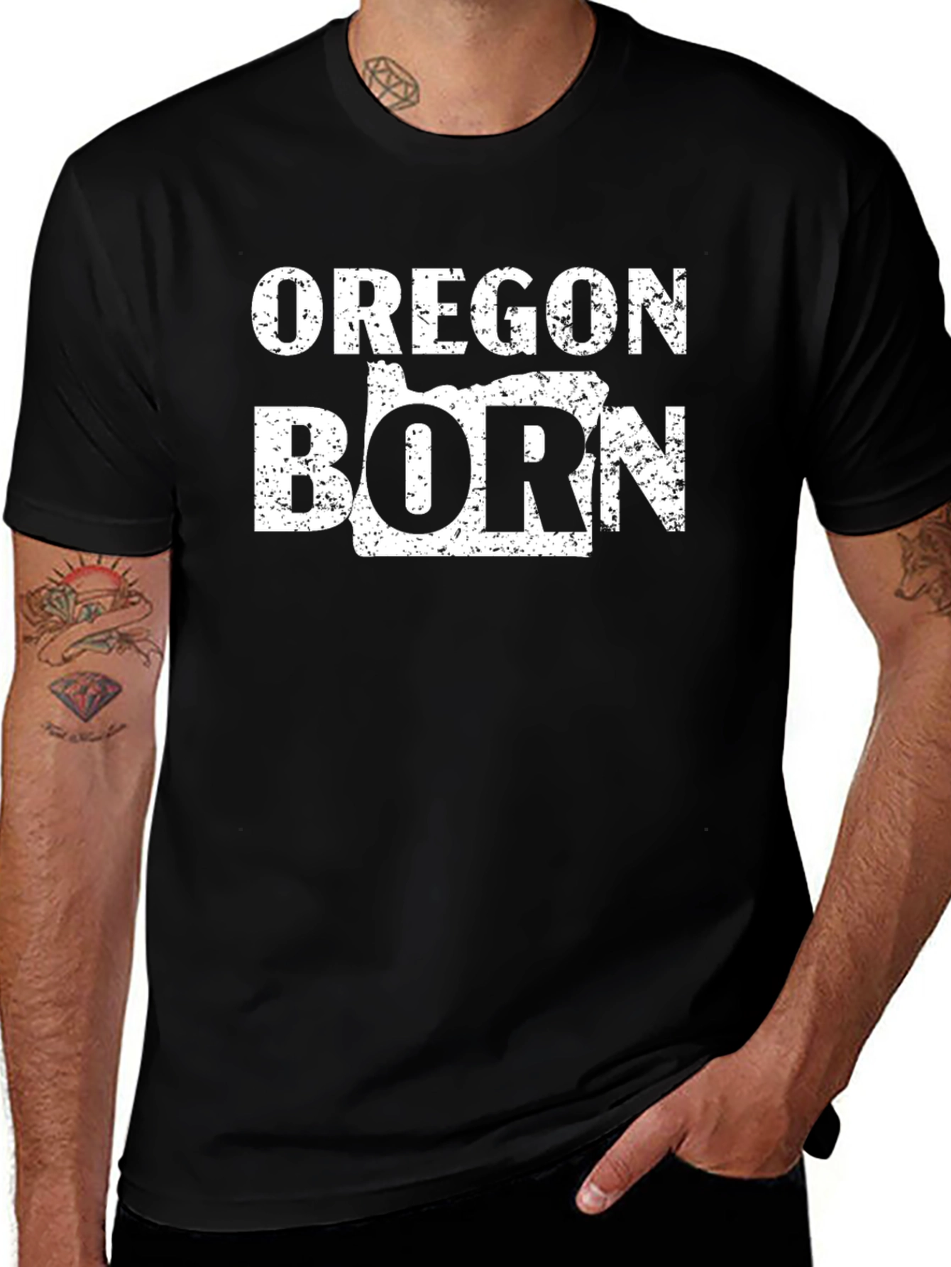 Oregon Born Black T-Shirt