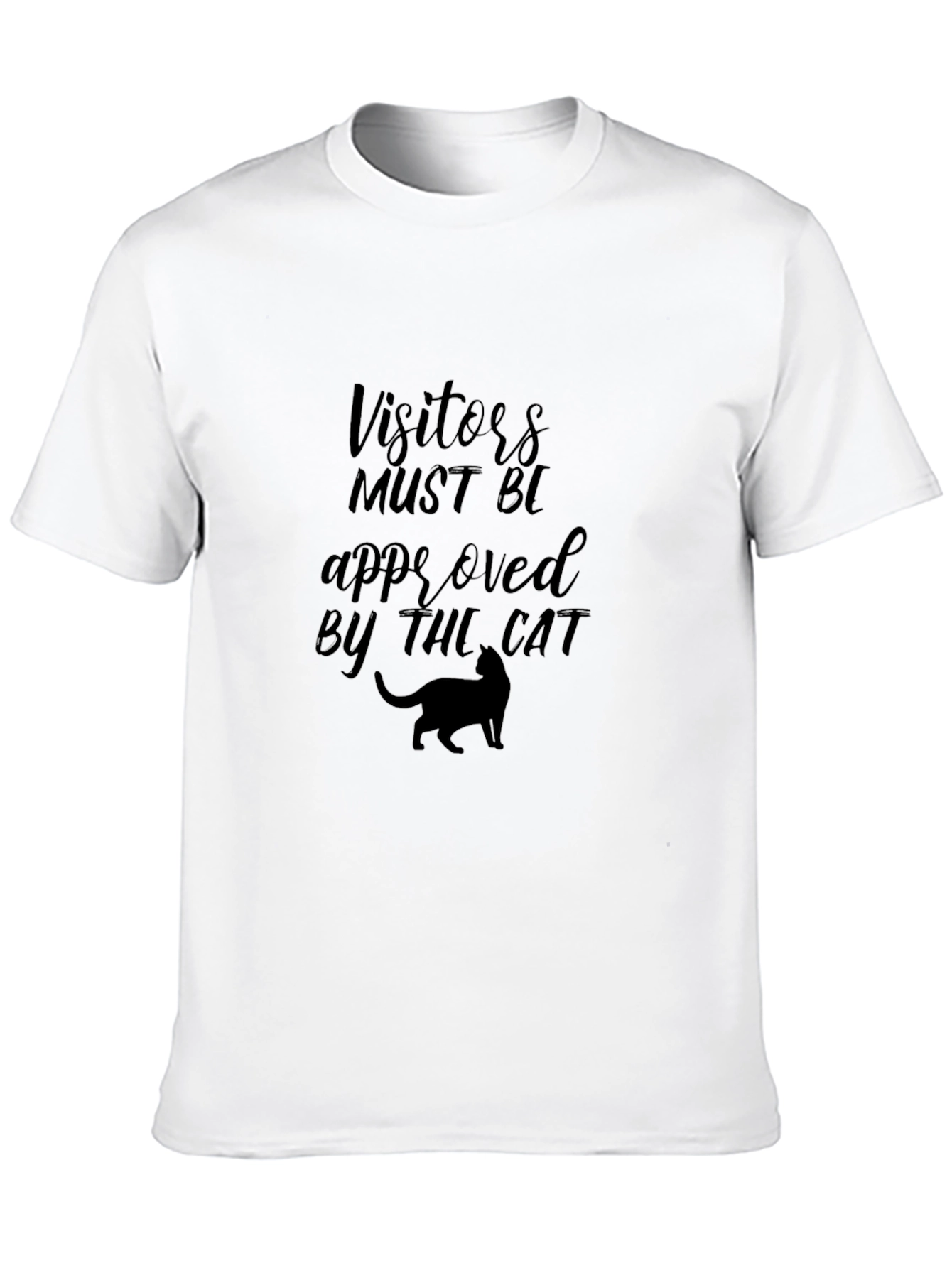 Visitors Approved by Cat Black T-Shirt