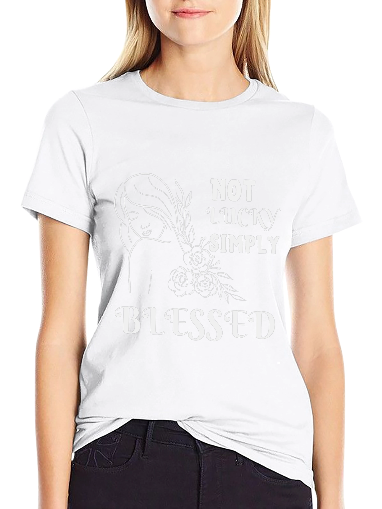 Blessed Graphic T-Shirt - Not Lucky Simply Blessed