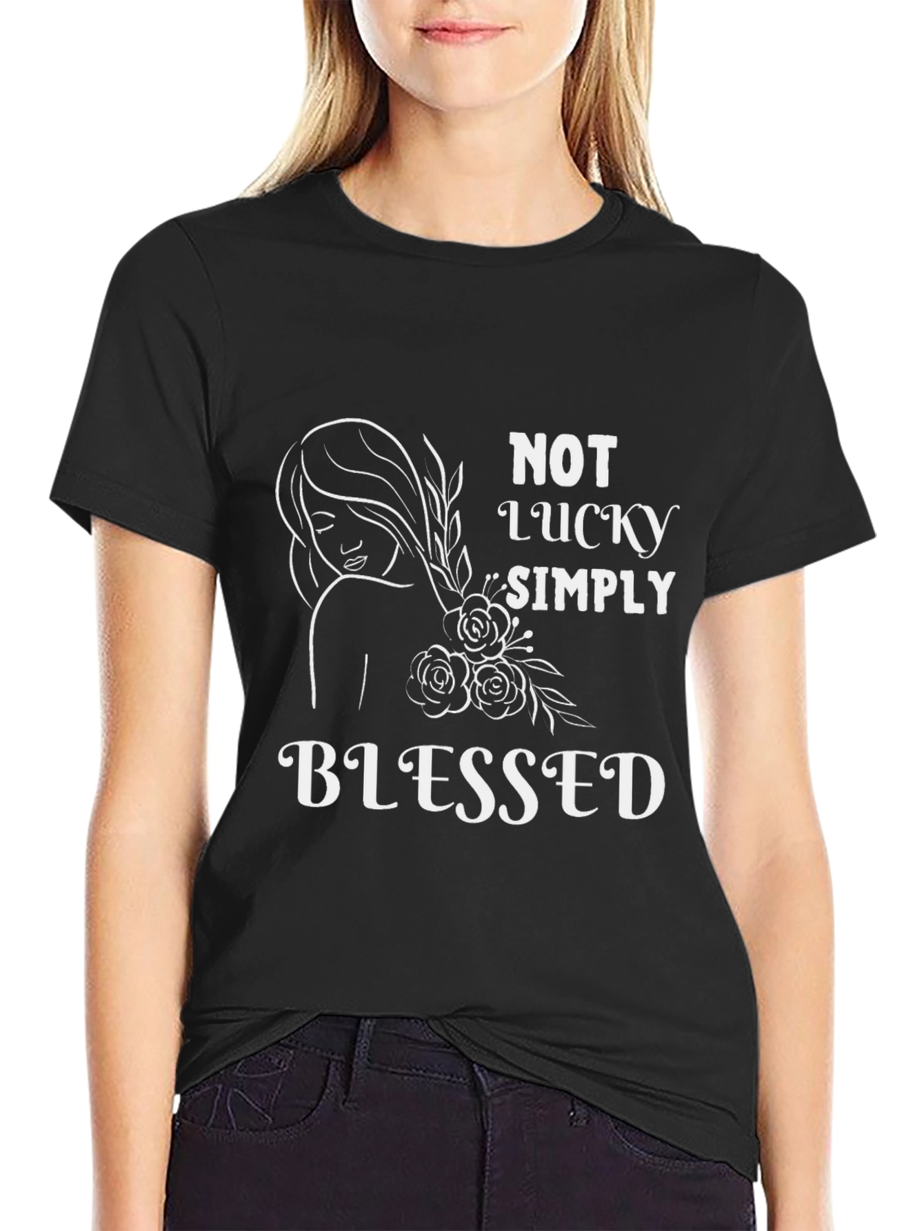 Blessed Graphic T-Shirt - Not Lucky Simply Blessed