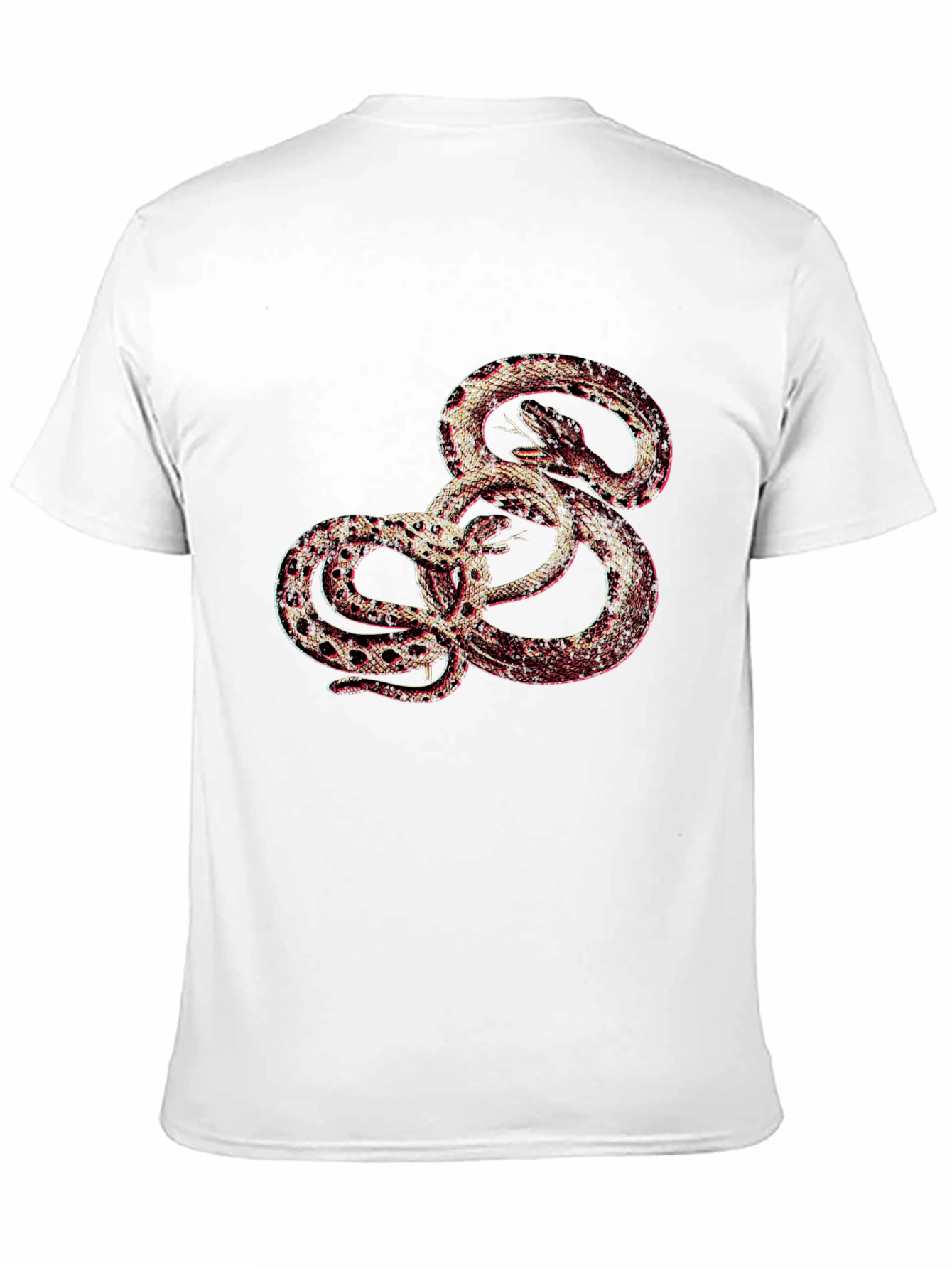 Black Tee with Snake Print