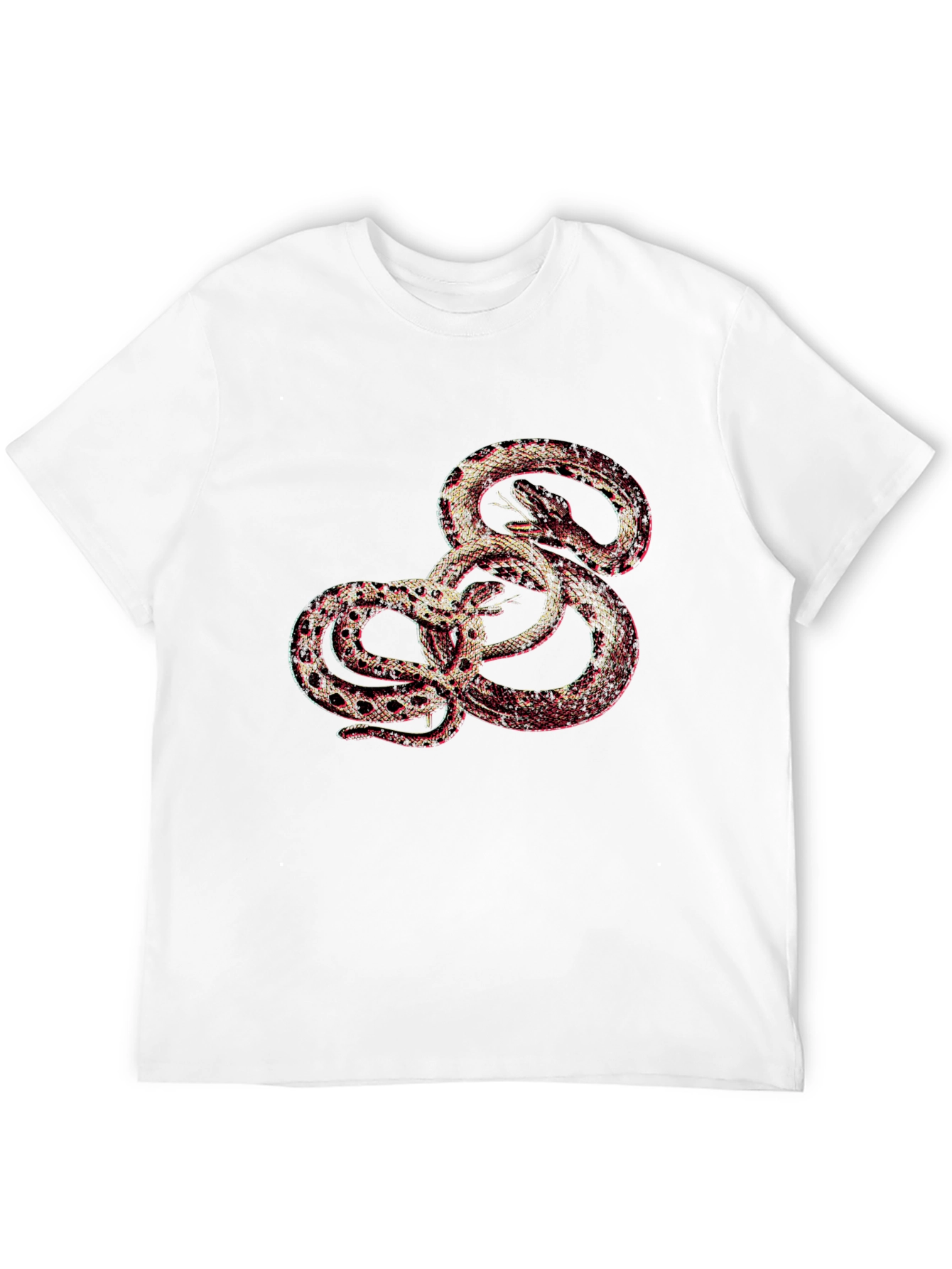 Black Tee with Snake Print