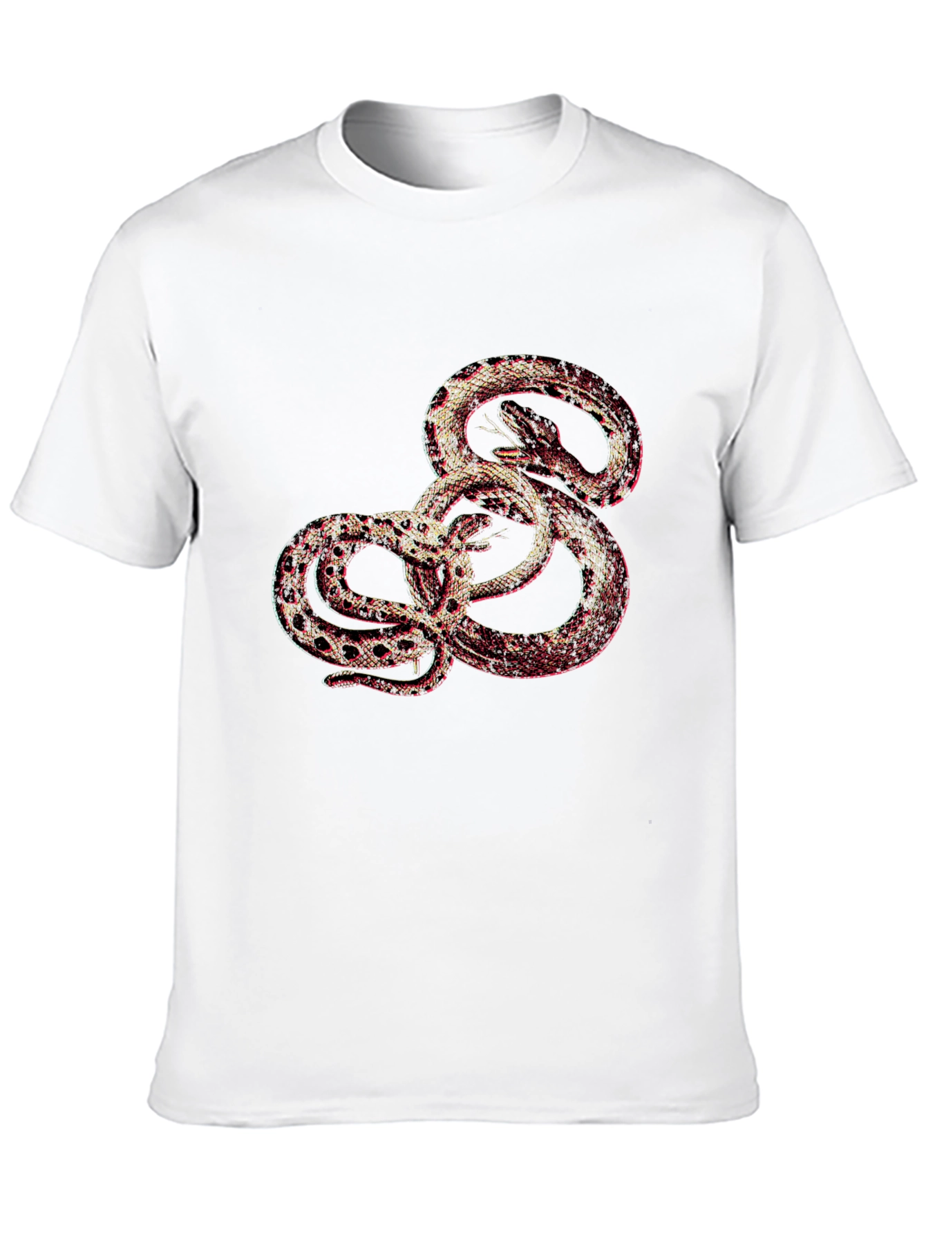 Black Tee with Snake Print