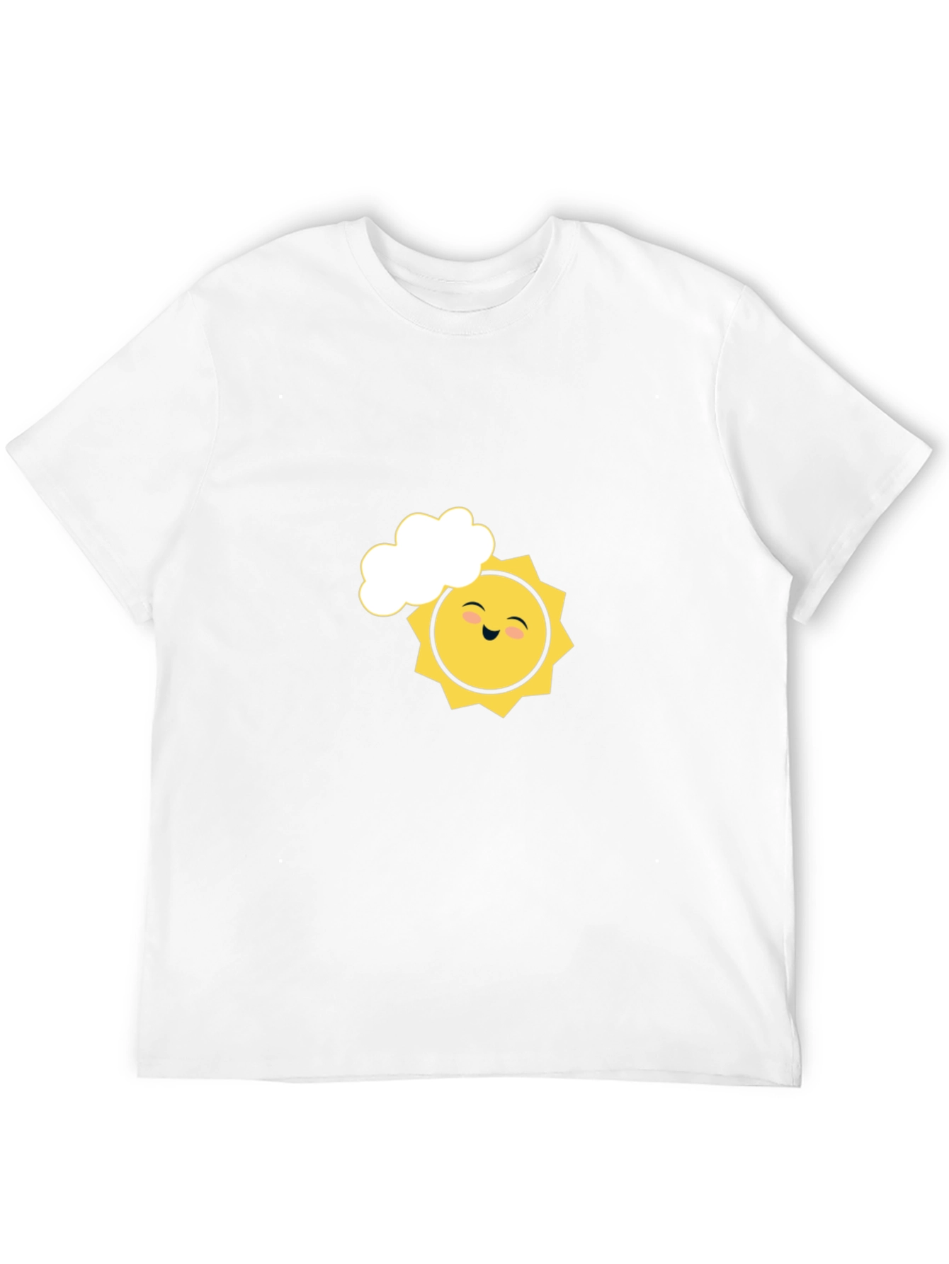 Smiling Sun Graphic Tee - Black Cotton Comfort