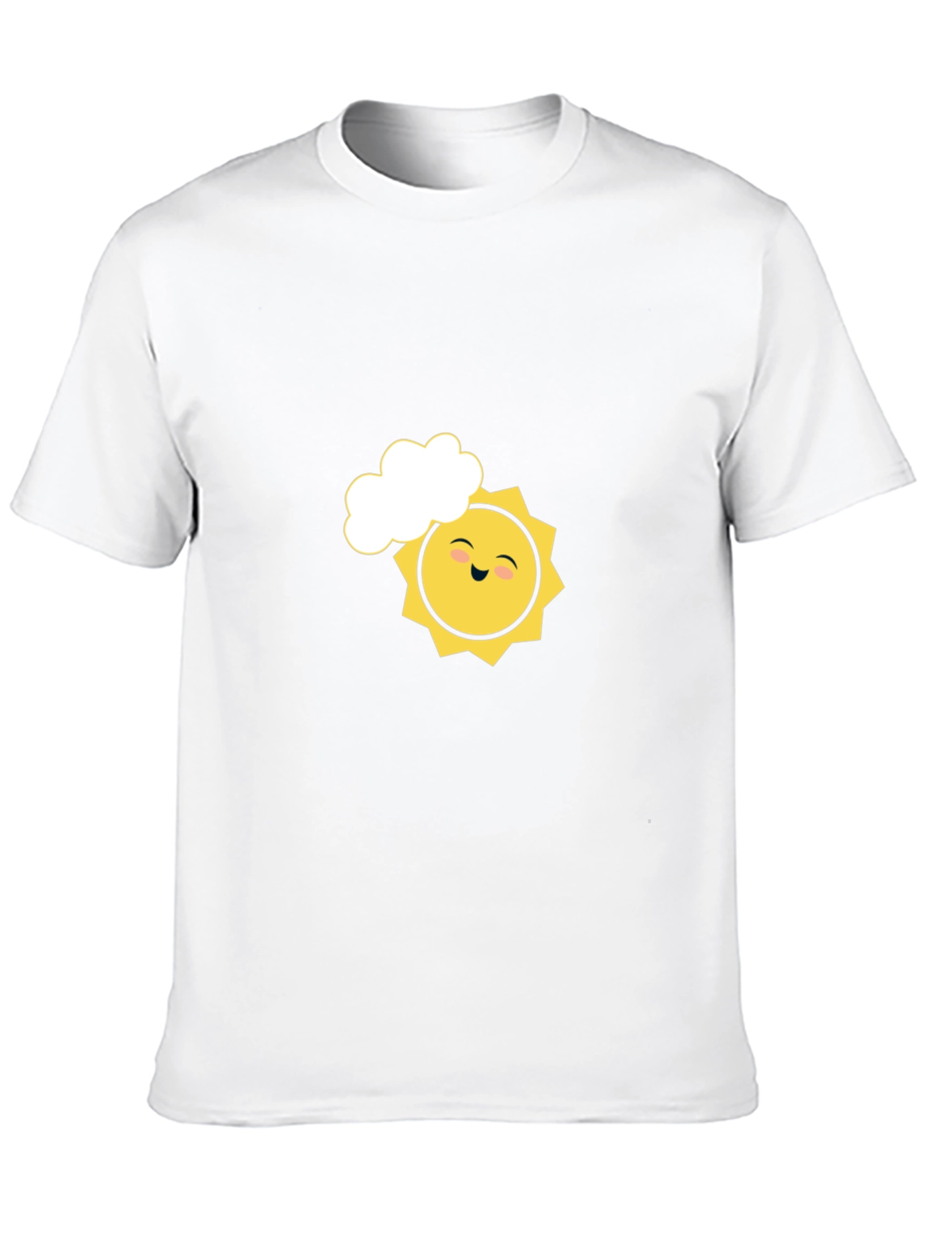 Smiling Sun Graphic Tee - Black Cotton Comfort