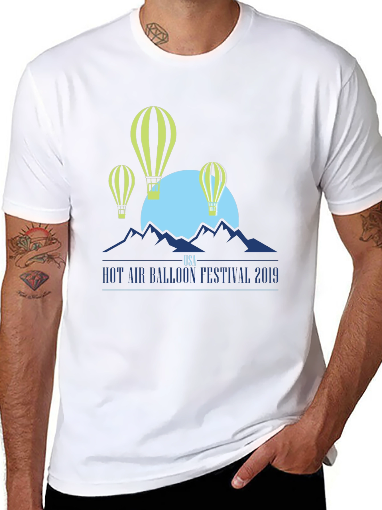 Hot Air Balloon Festival 2019 Black Graphic Tee