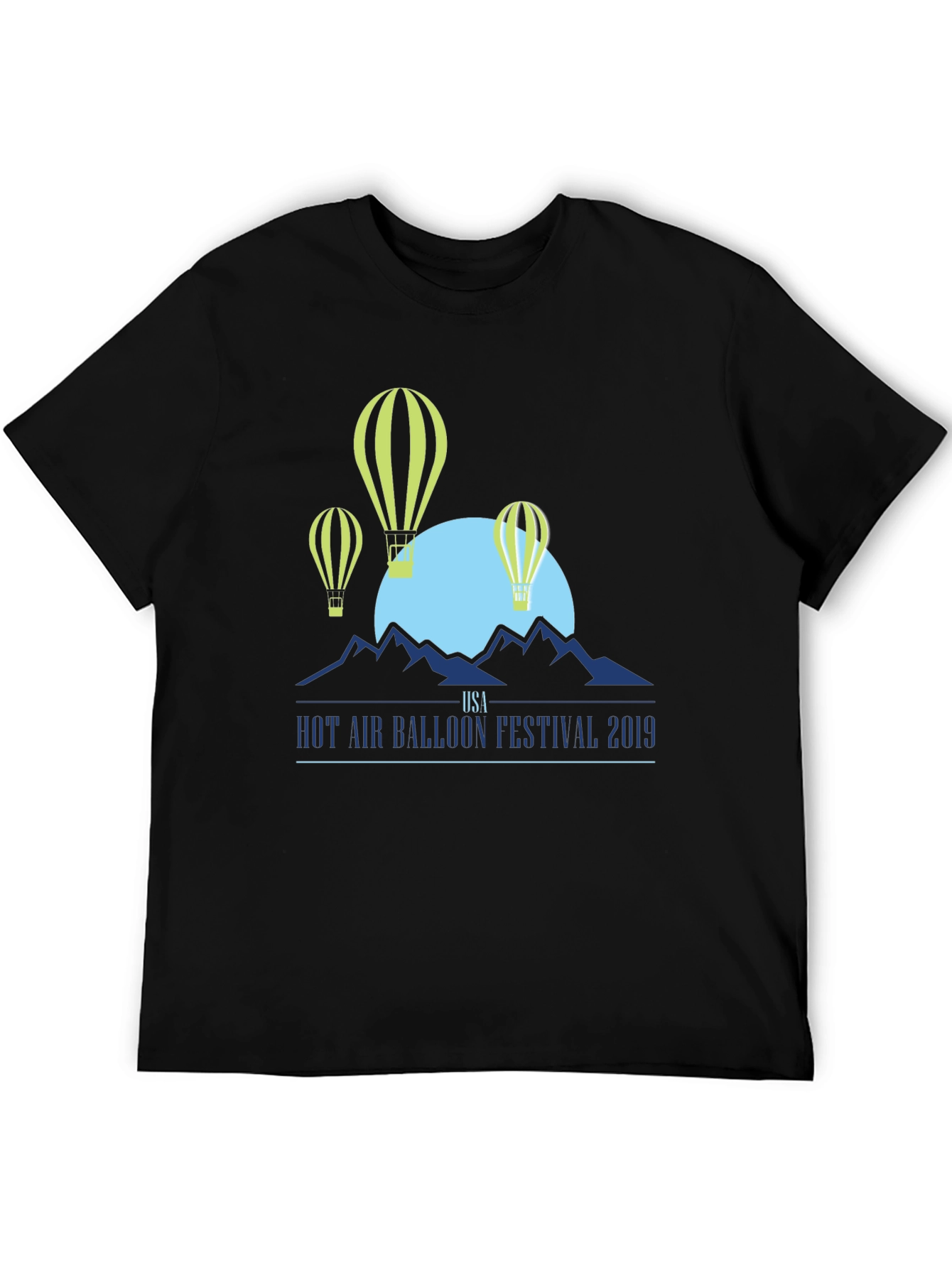 Hot Air Balloon Festival 2019 Black Graphic Tee