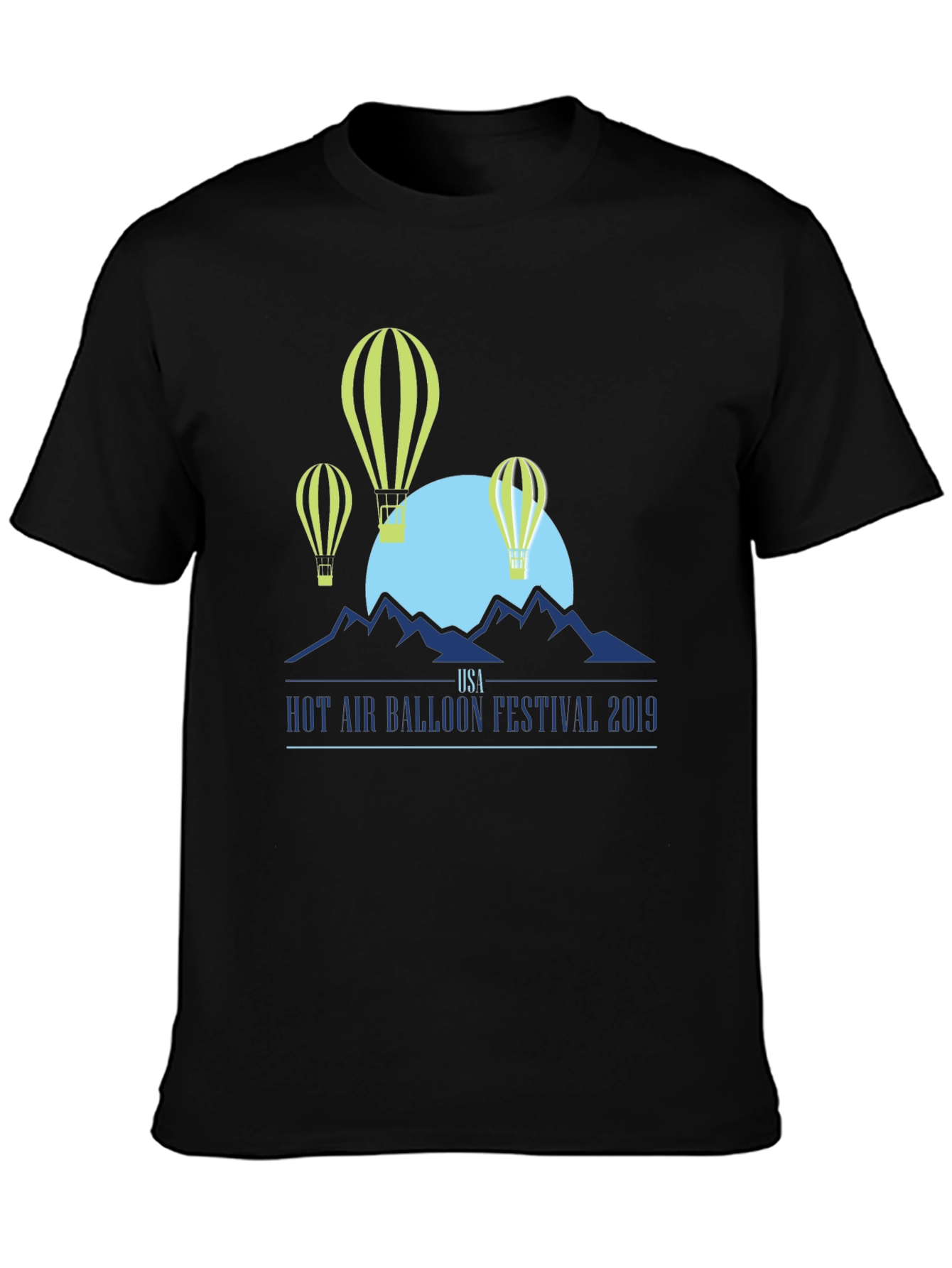 Hot Air Balloon Festival 2019 Black Graphic Tee