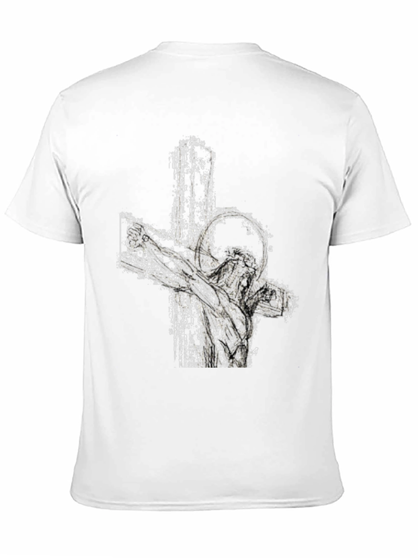 Abstract Cross Graphic Tee - Black