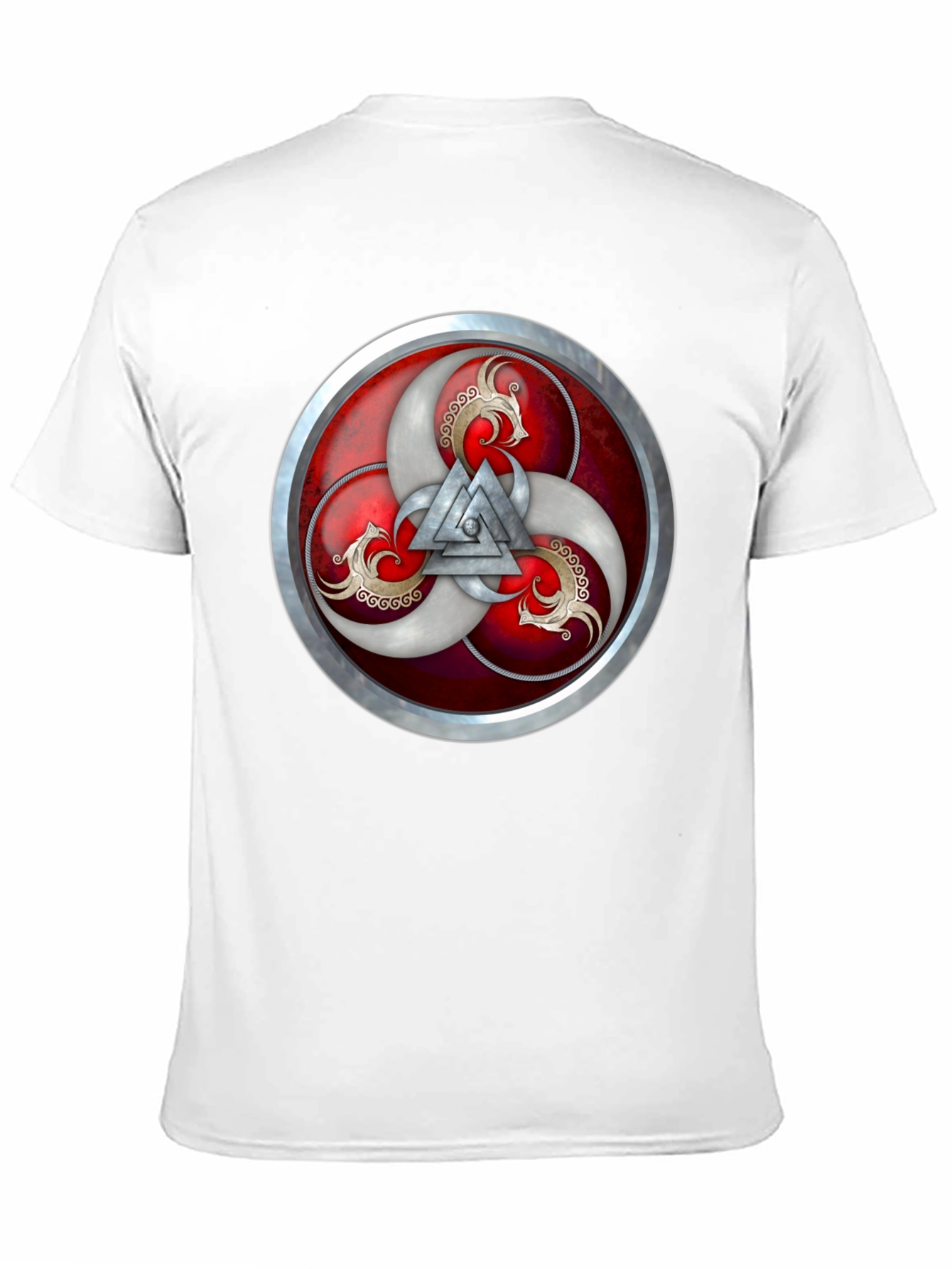 Viking Shield Graphic Tee - Bold Valknut Design