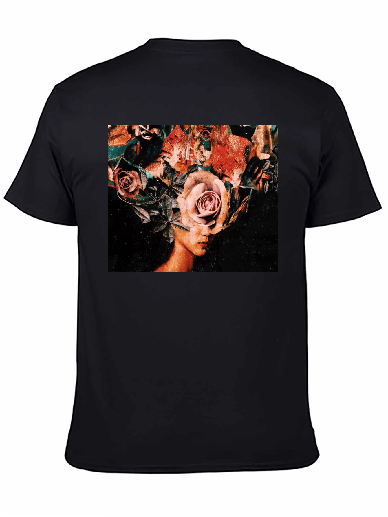 Floral Head T-Shirt - Artistic Graphic Tee