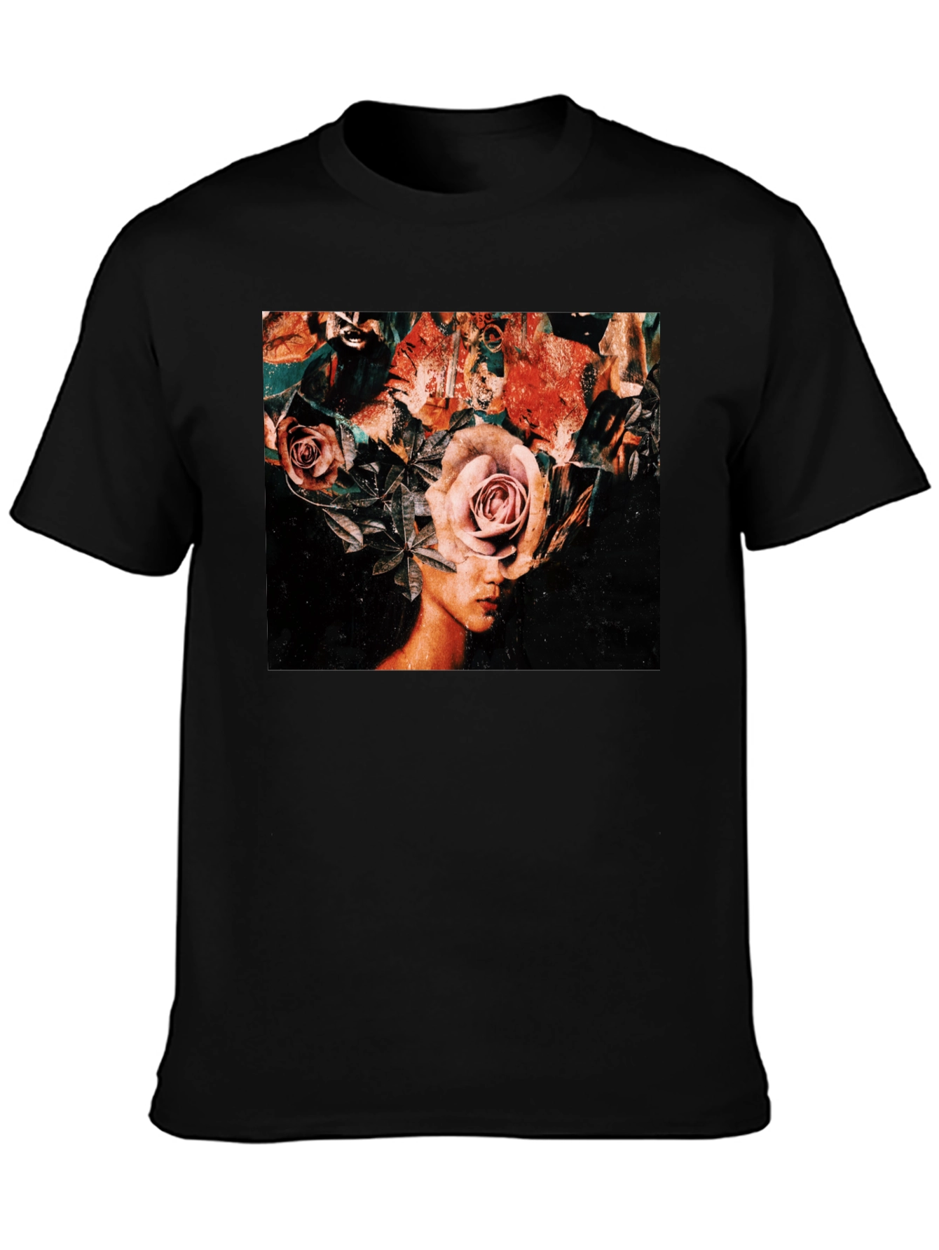 Floral Head T-Shirt - Artistic Graphic Tee