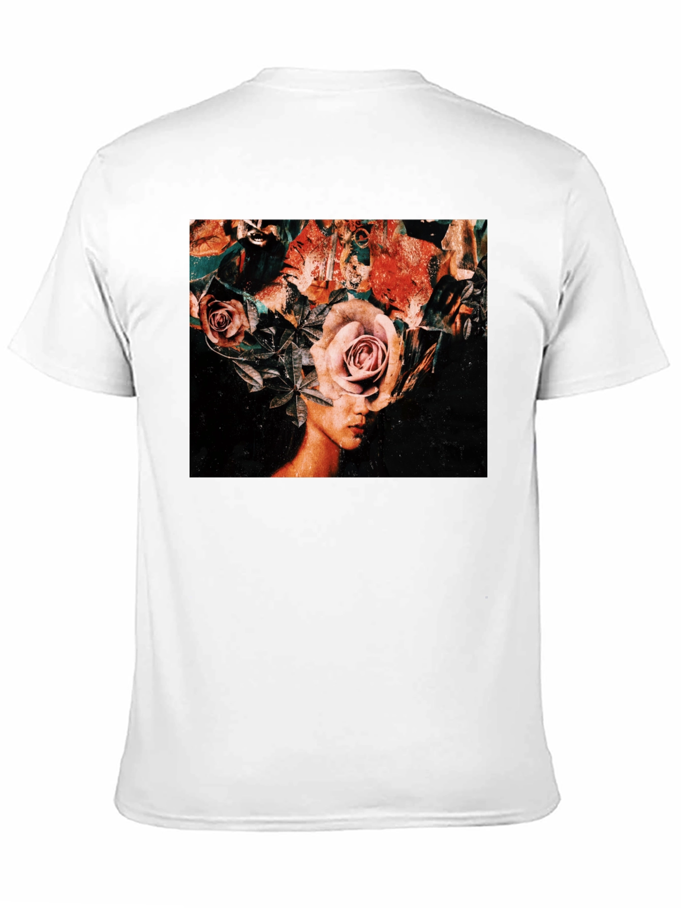 Floral Head T-Shirt - Artistic Graphic Tee