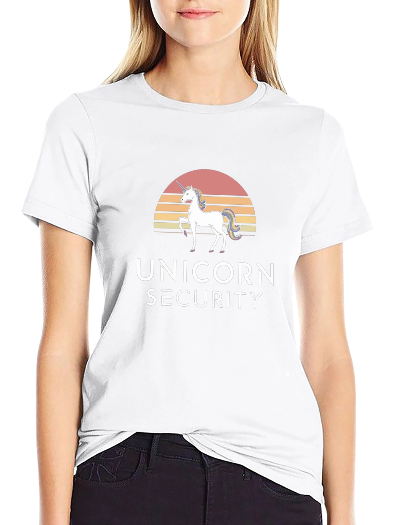 Unicorn Security Graphic T-Shirt - Black