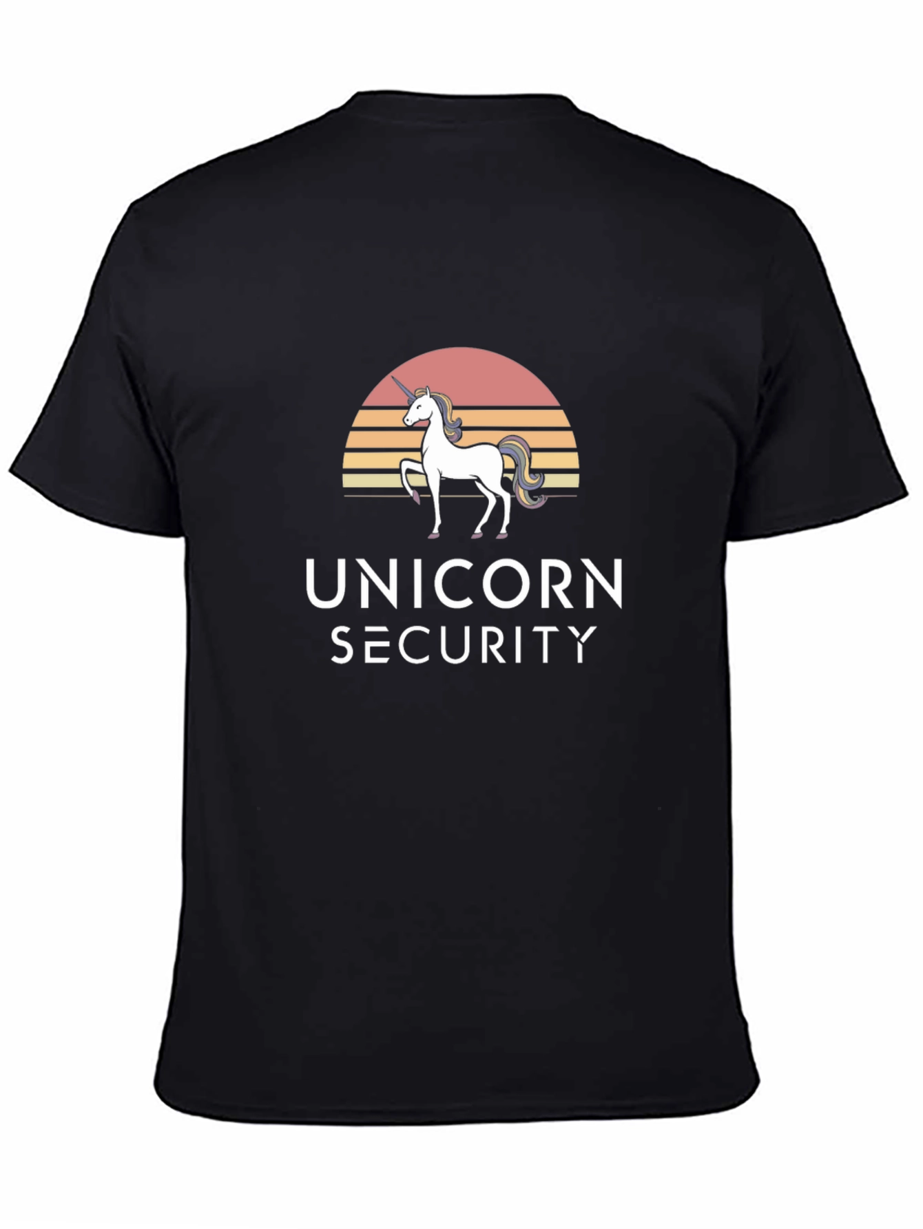 Unicorn Security Graphic T-Shirt - Black