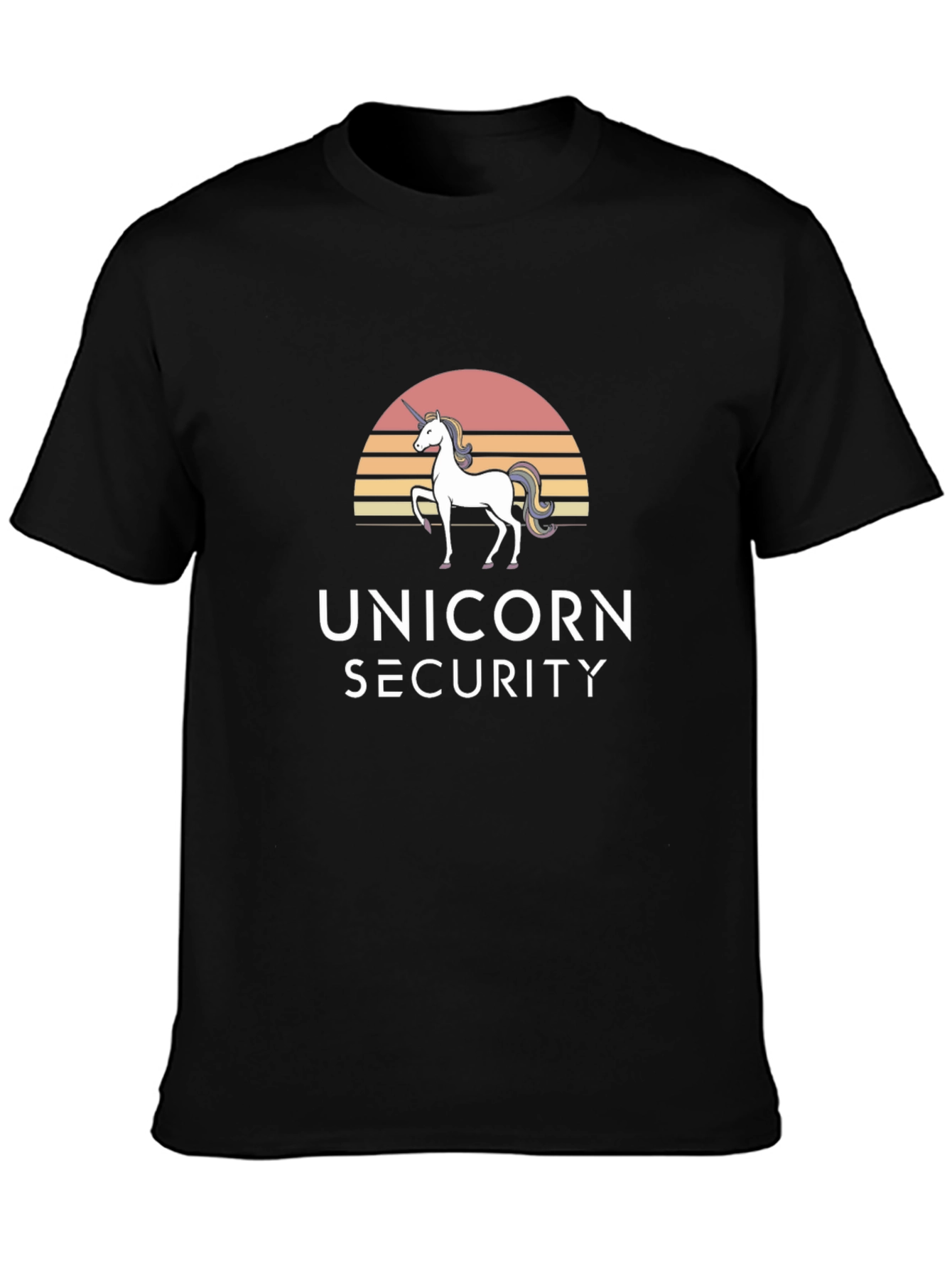 Unicorn Security Graphic T-Shirt - Black