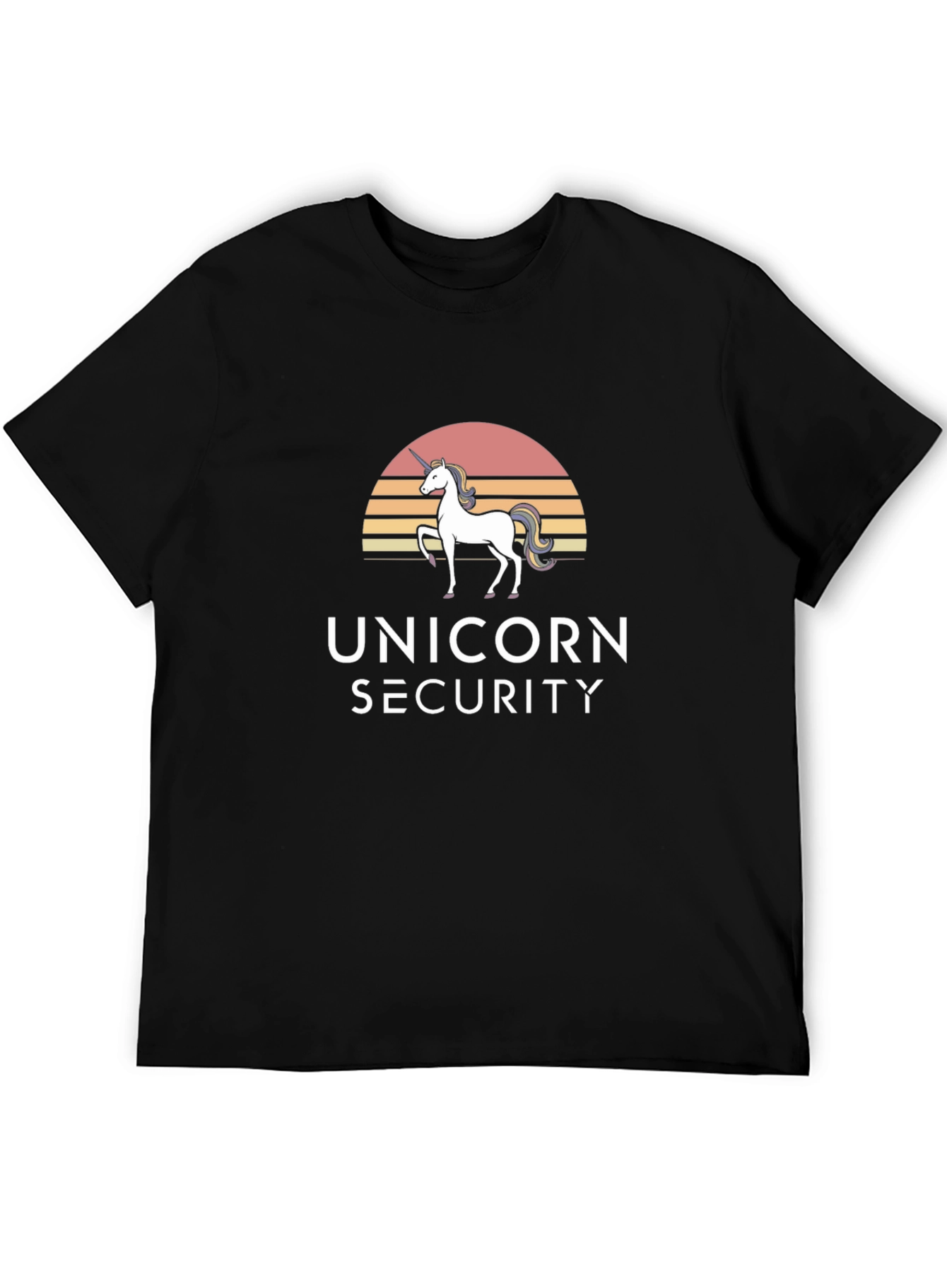 Unicorn Security Graphic T-Shirt - Black