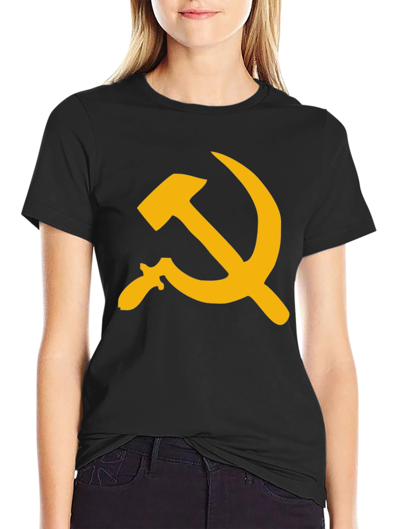 Hammer and Sickle Graphic Tee - Black