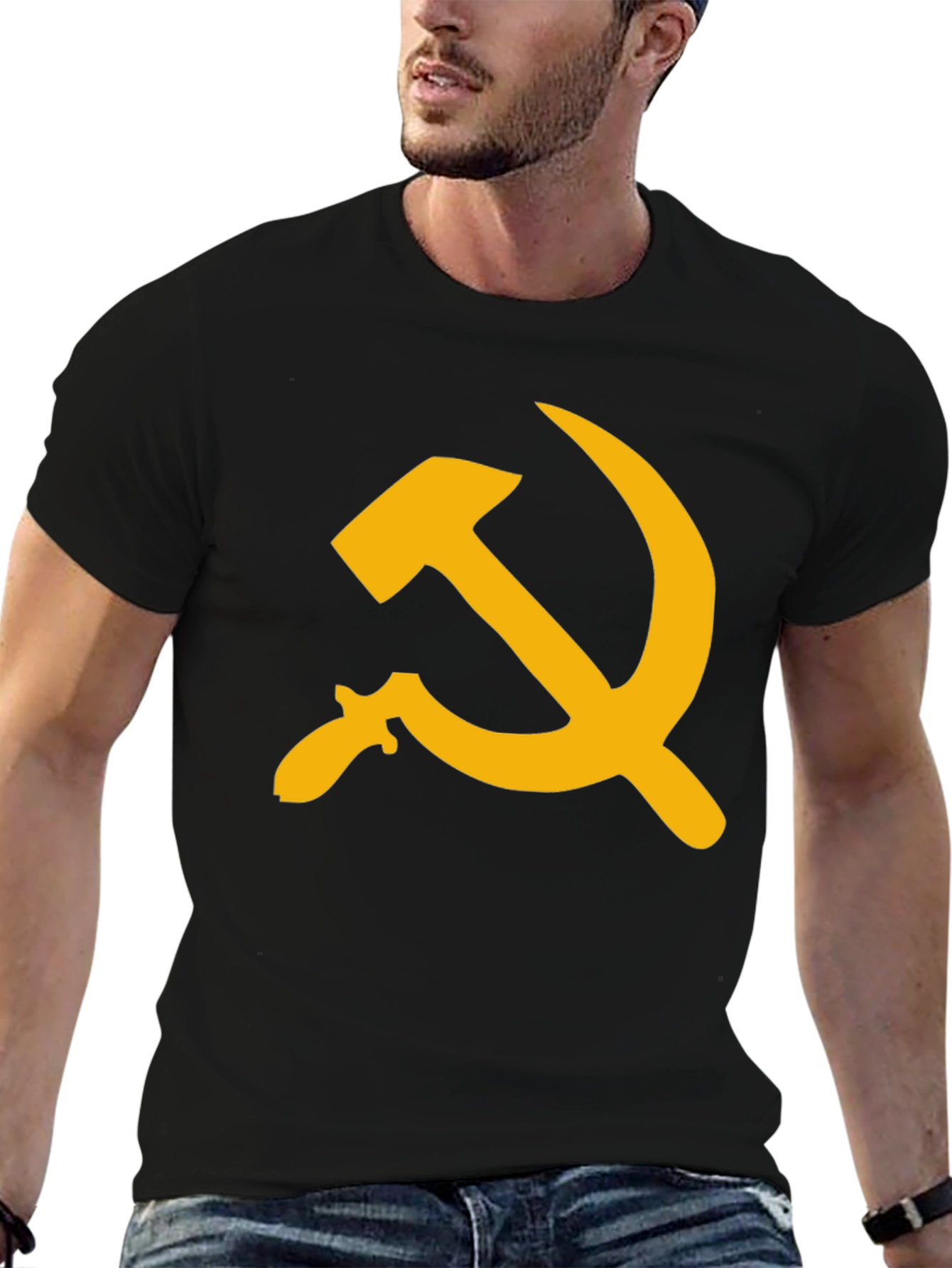 Hammer and Sickle Graphic Tee - Black