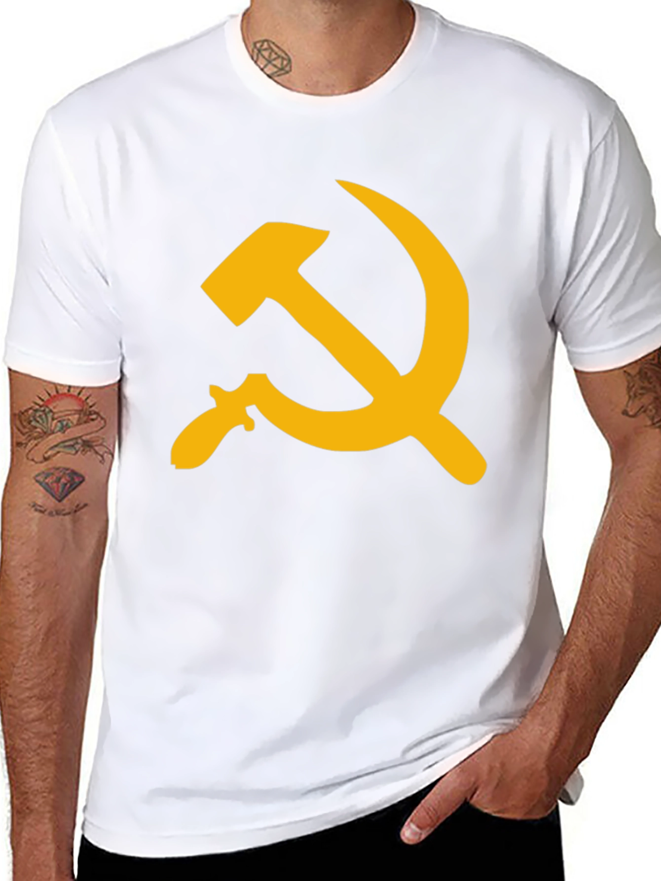 Hammer and Sickle Graphic Tee - Black