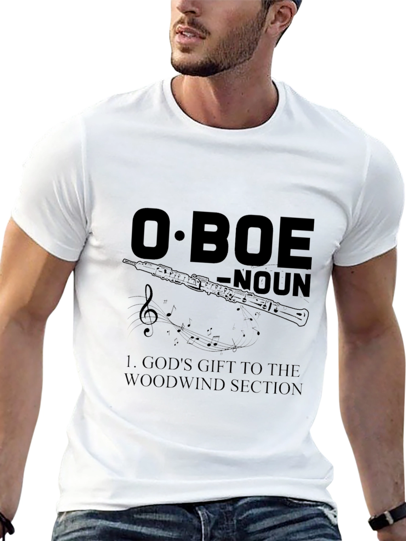 Oboe Definition Graphic T-Shirt - Musician Gift