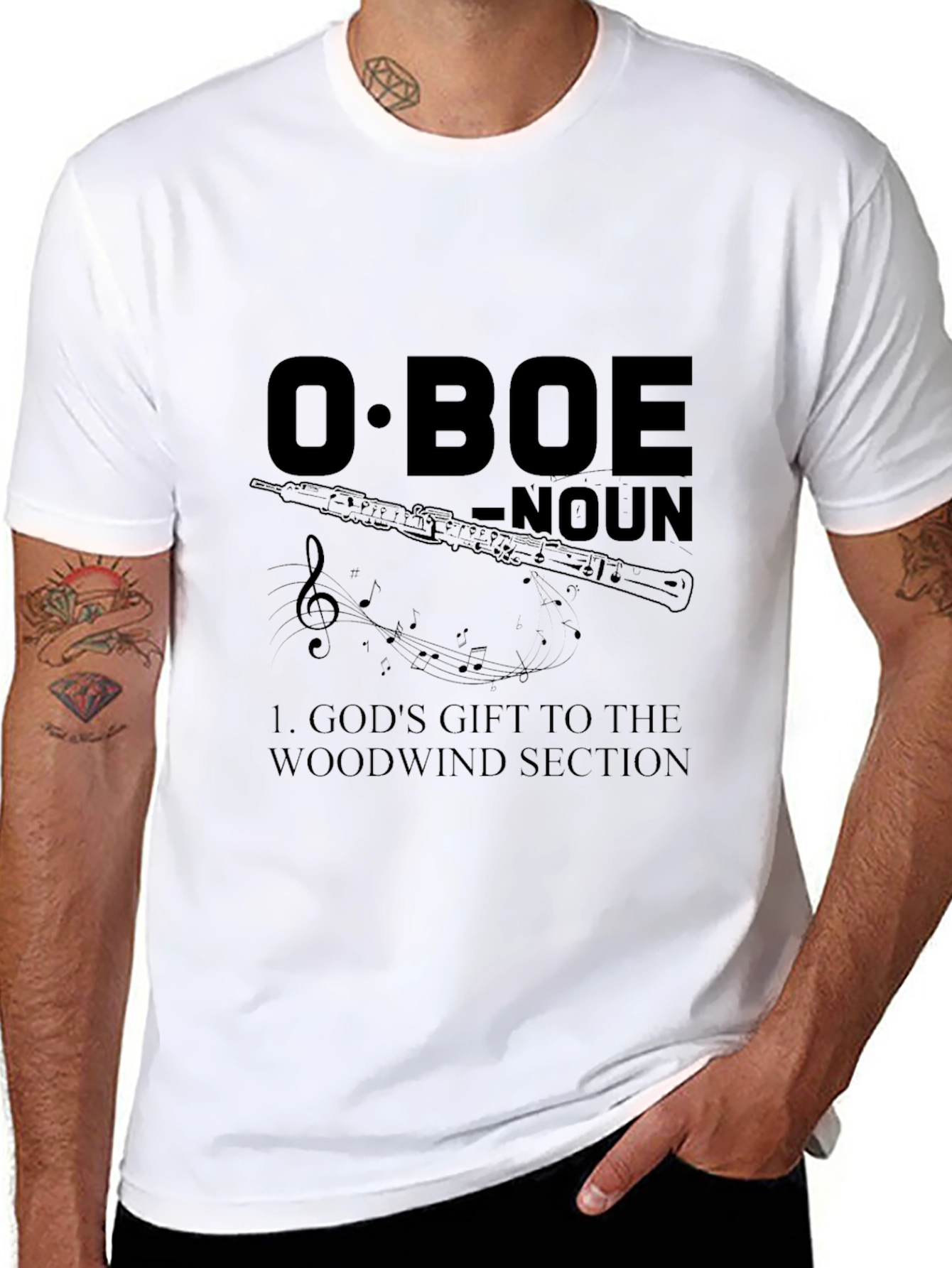 Oboe Definition Graphic T-Shirt - Musician Gift