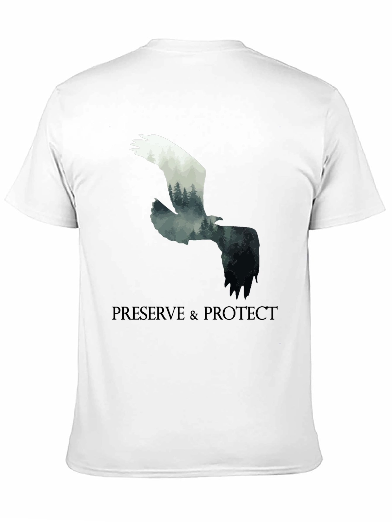 Preserve & Protect Eagle Forest Tee - Black
