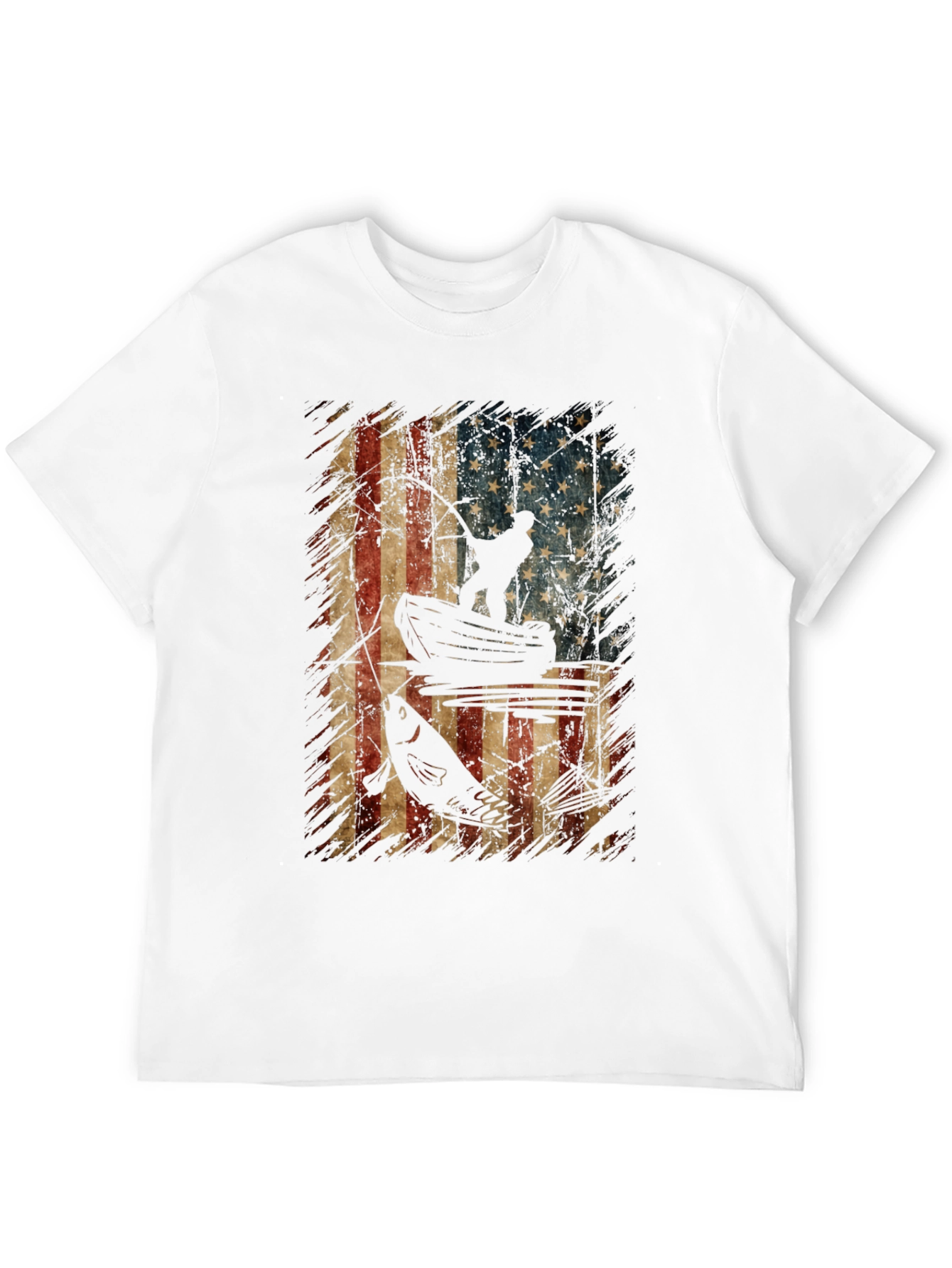 American Flag Fishing Graphic Tee